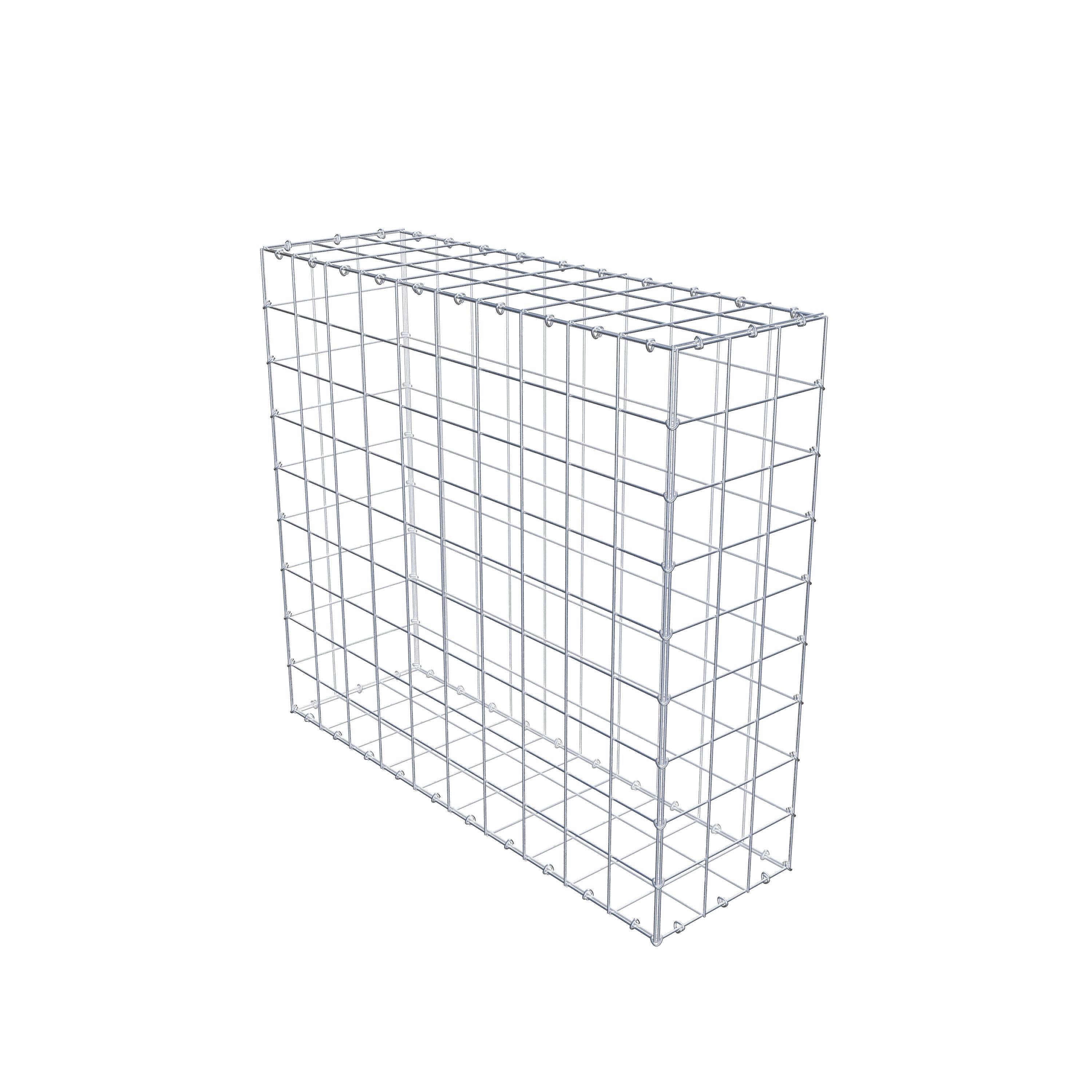 Gabion 100 cm x 90 cm x 30 cm (L x H x P), maille 10 cm x 10 cm, anneau en C