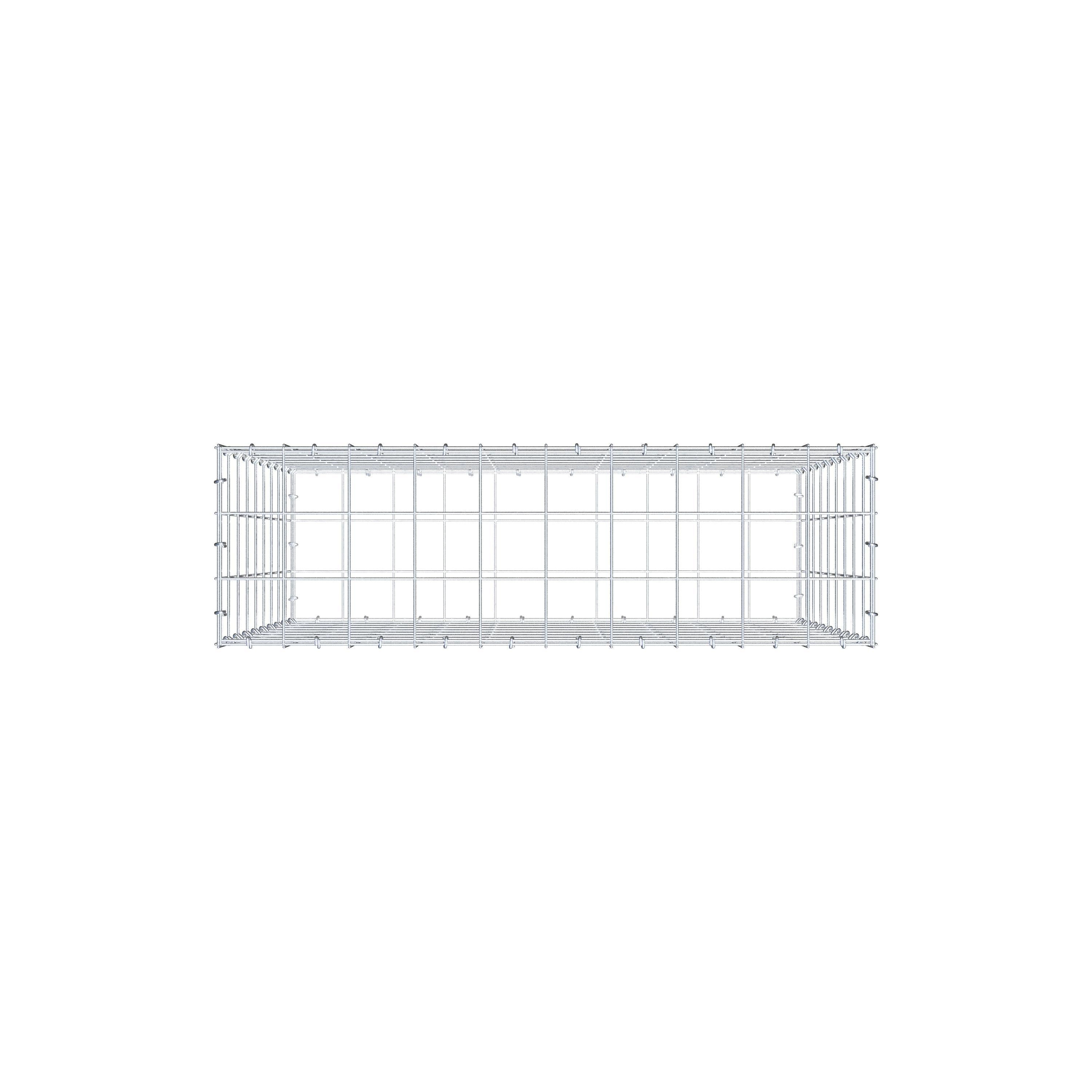 Gabion 100 cm x 90 cm x 30 cm (L x H x P), maille 10 cm x 10 cm, anneau en C