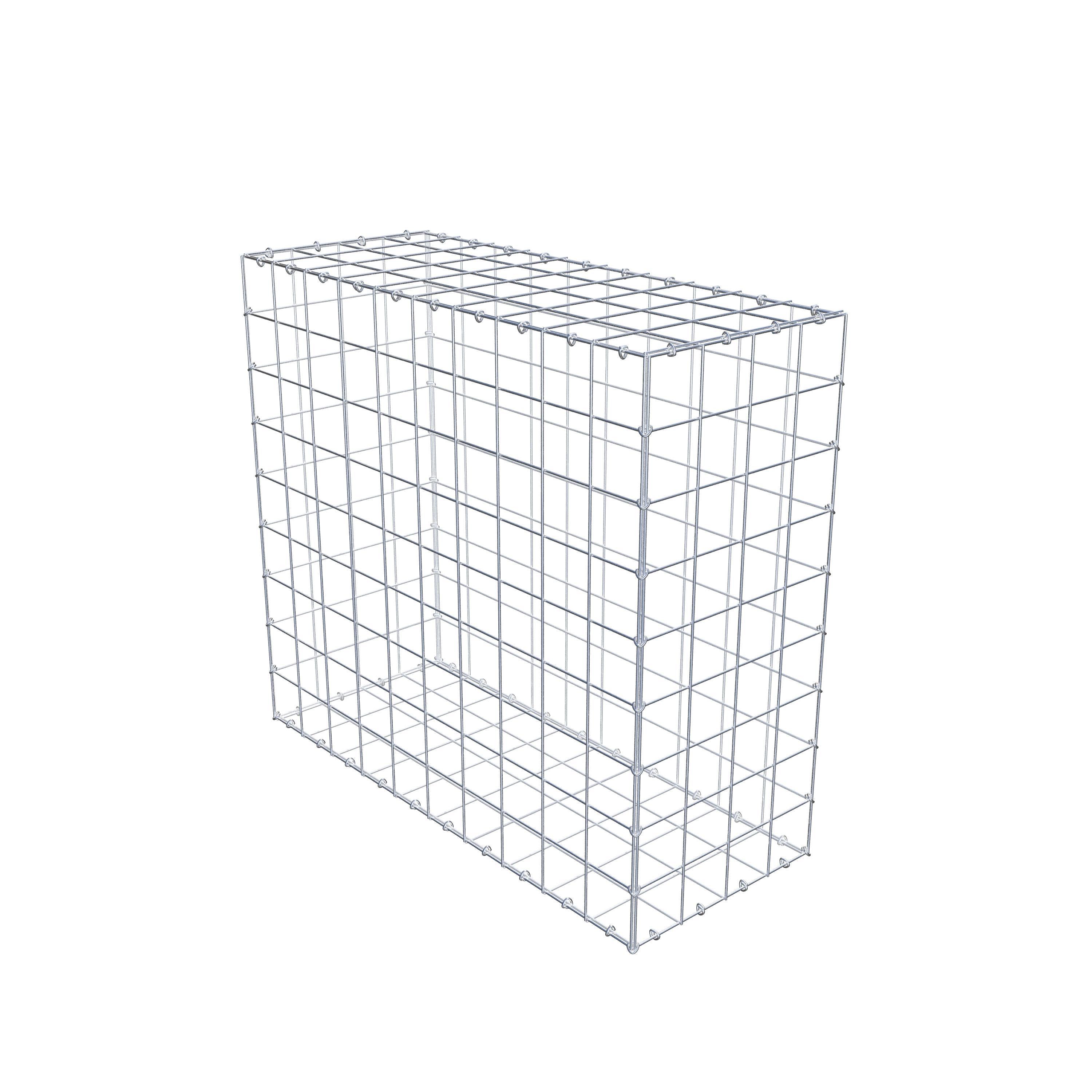 Gabion 100 cm x 90 cm x 40 cm (L x H x P), maille 10 cm x 10 cm, anneau en C