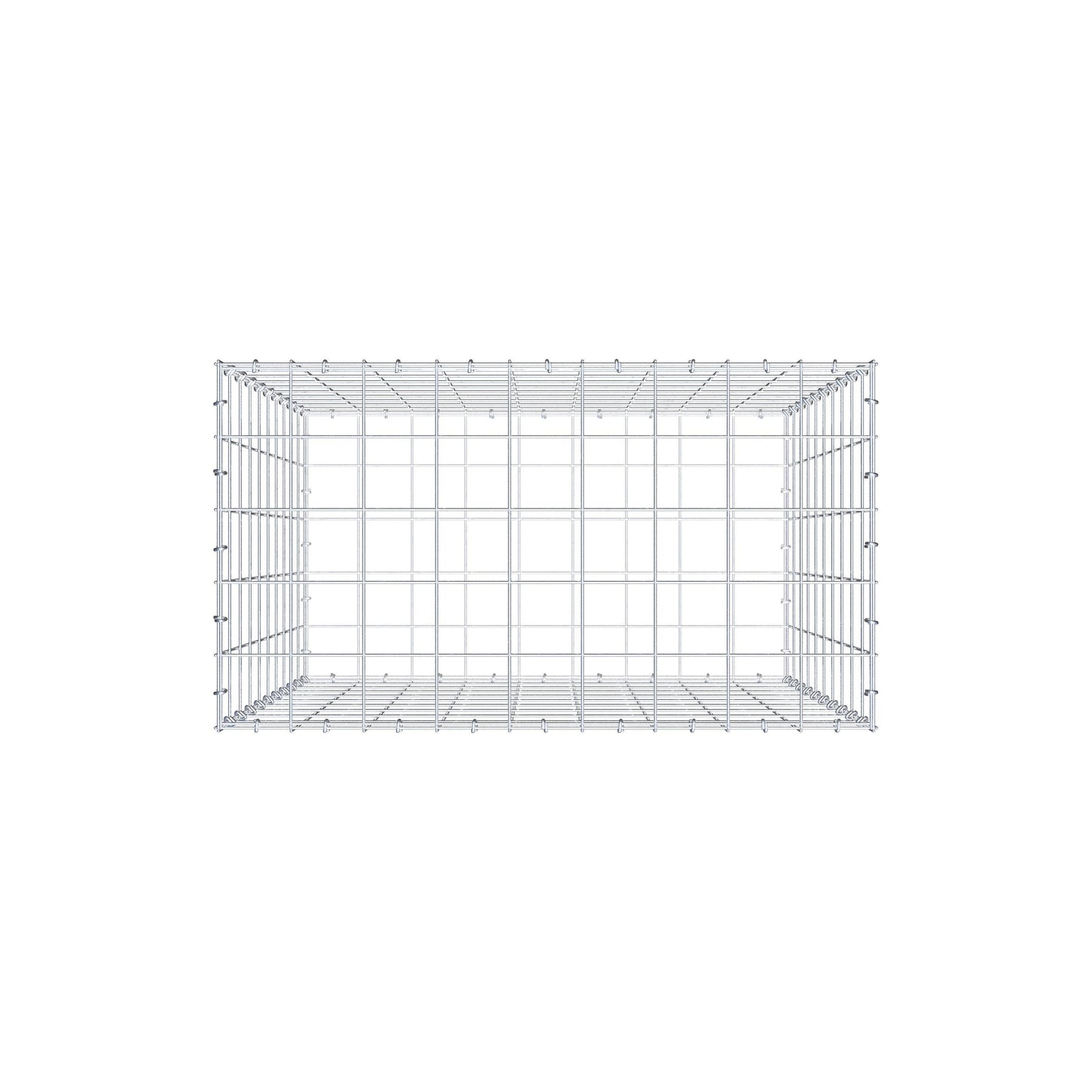 Schanskorf 100 cm x 90 cm x 50 cm (L x H x D), maaswijdte 10 cm x 10 cm, C-ring