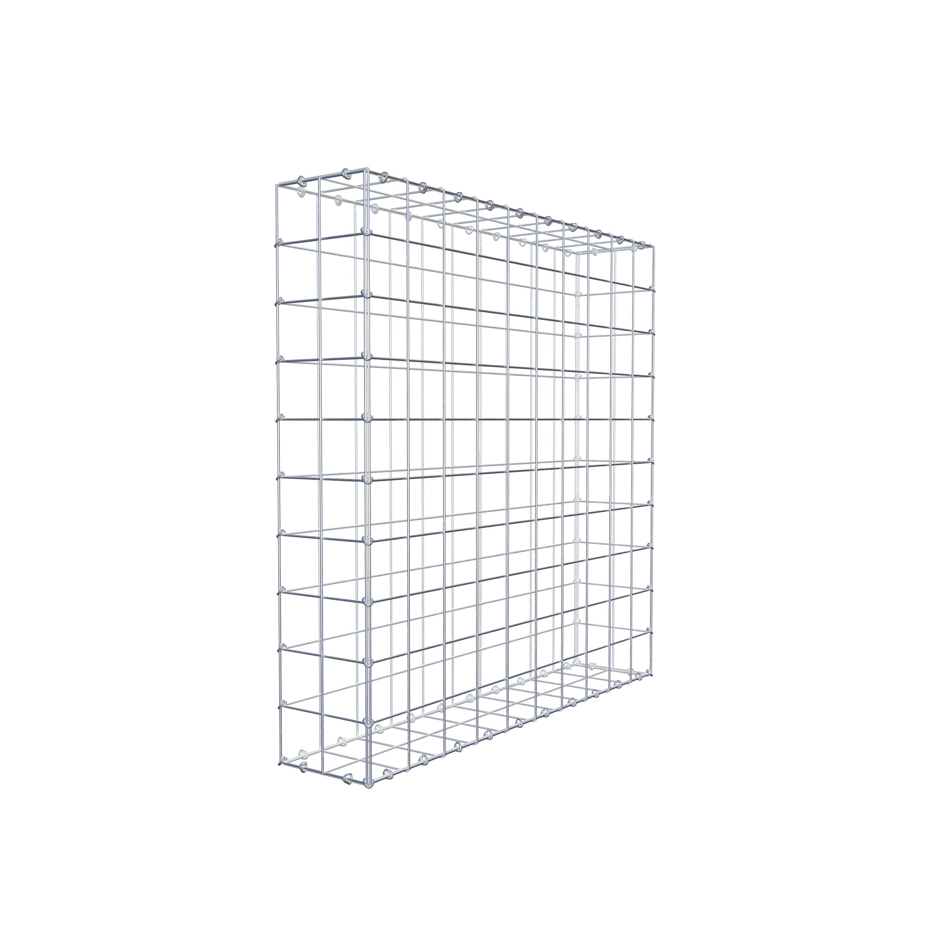 Gabion 100 cm x 100 cm x 20 cm (L x H x P), maille 10 cm x 10 cm, anneau en C