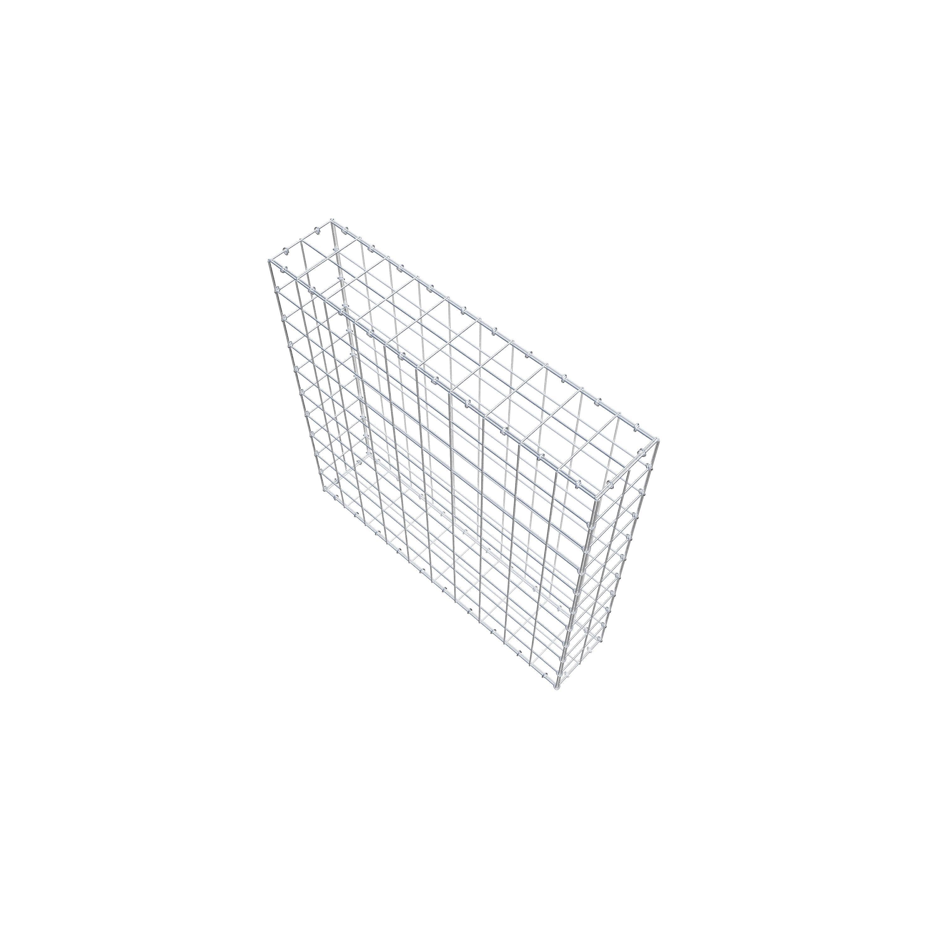 Gabion 100 cm x 100 cm x 20 cm (L x H x P), maille 10 cm x 10 cm, anneau en C