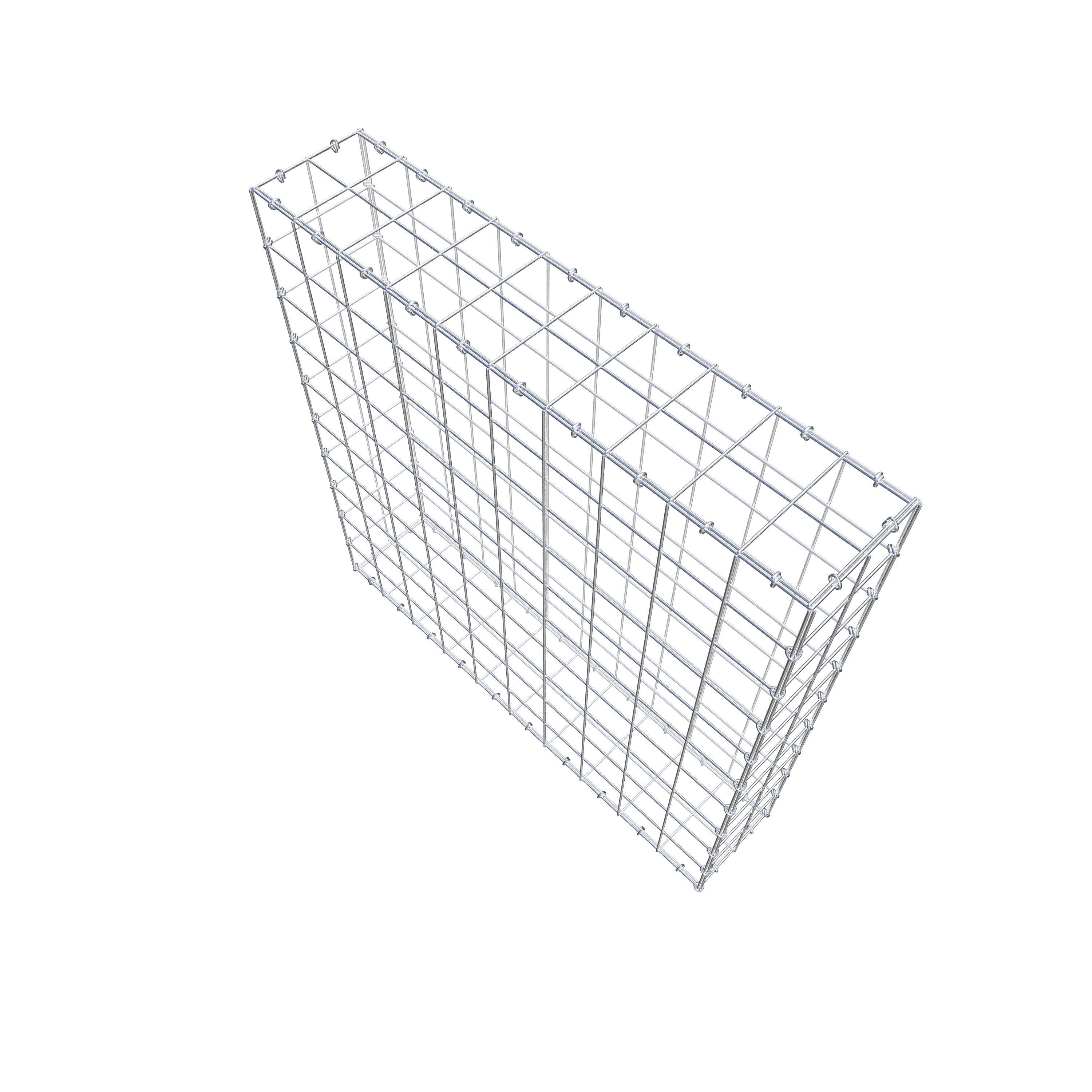 Gabion 100 cm x 100 cm x 20 cm (L x H x P), maille 10 cm x 10 cm, anneau en C