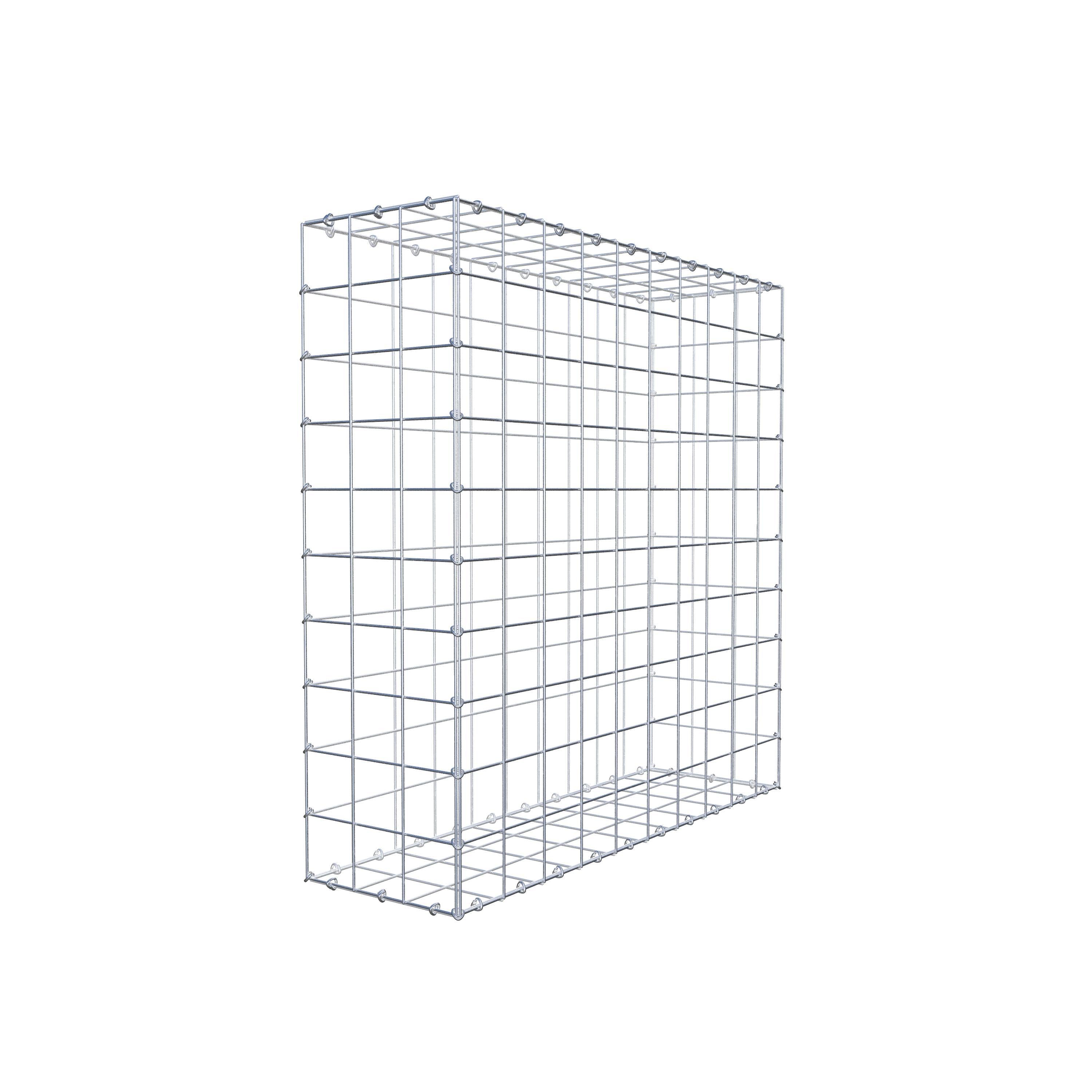 Gabion 100 cm x 100 cm x 30 cm (L x H x P), maille 10 cm x 10 cm, anneau en C