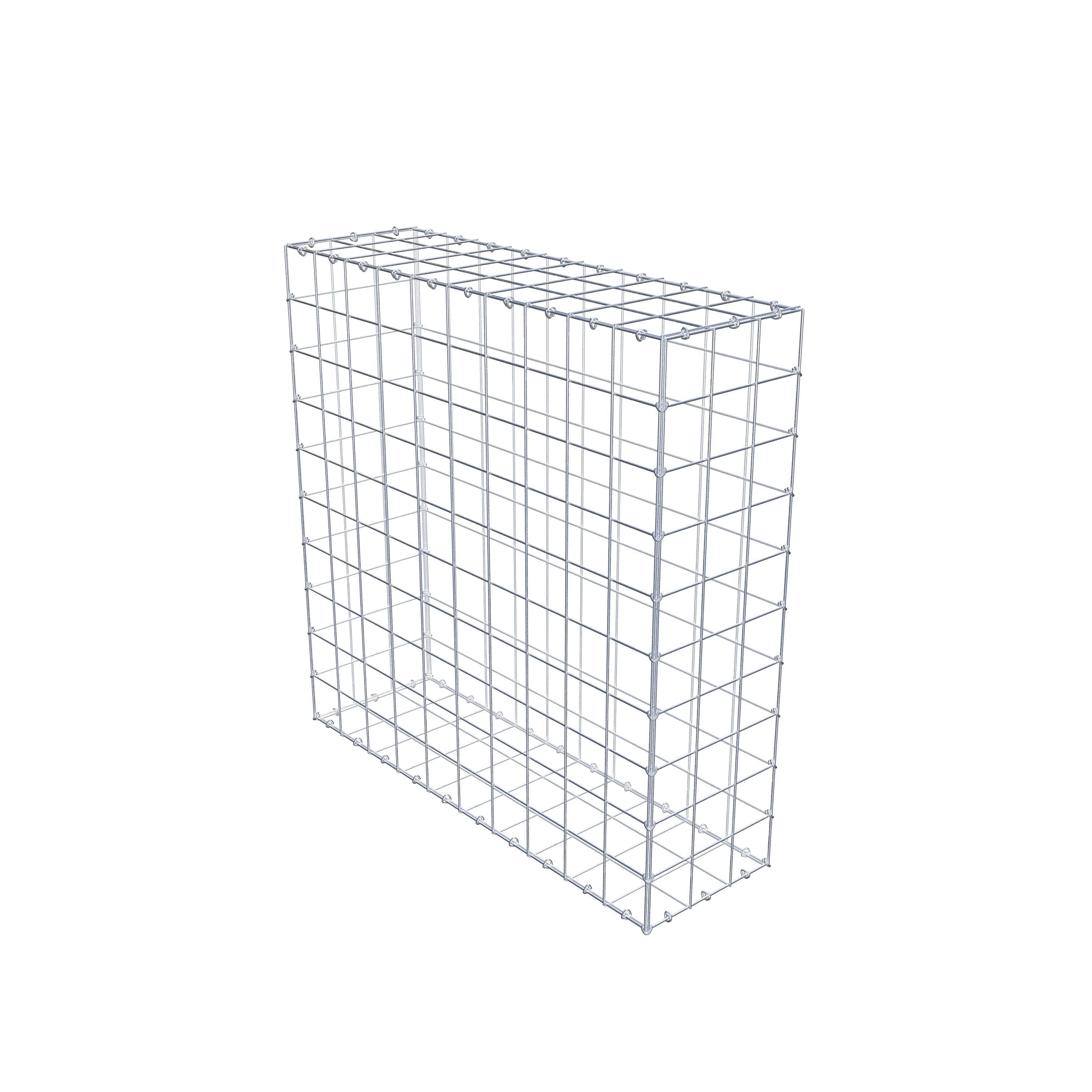 Gabion 100 cm x 100 cm x 30 cm (L x H x P), maille 10 cm x 10 cm, anneau en C