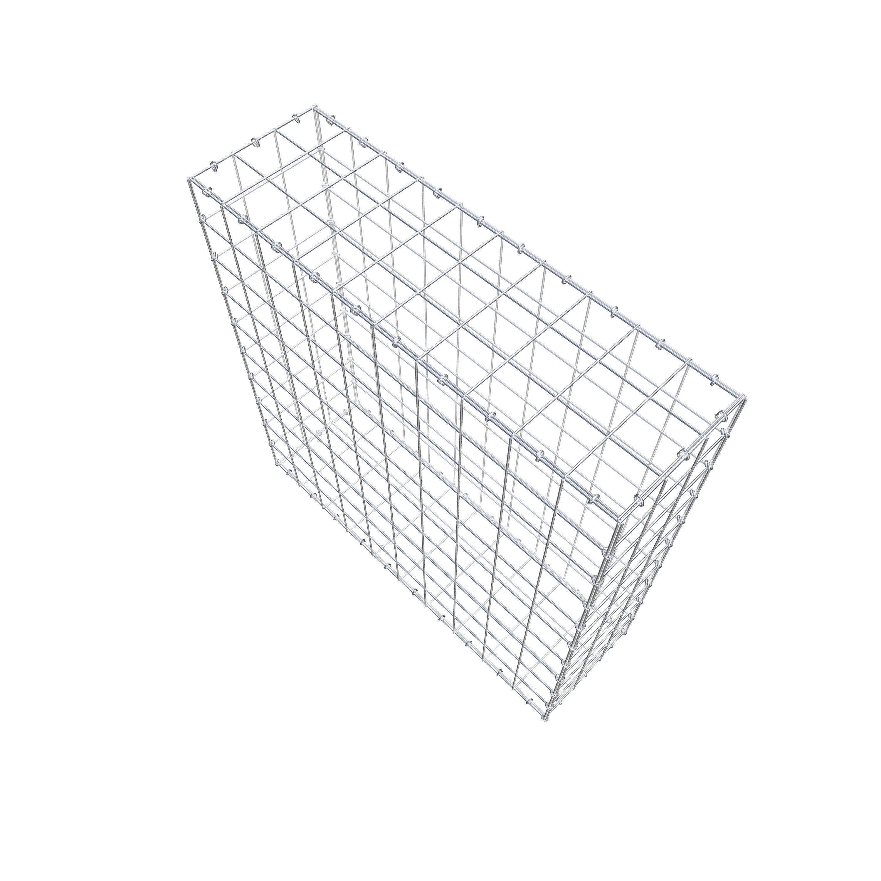 Gabion 100 cm x 100 cm x 30 cm (L x H x P), maille 10 cm x 10 cm, anneau en C