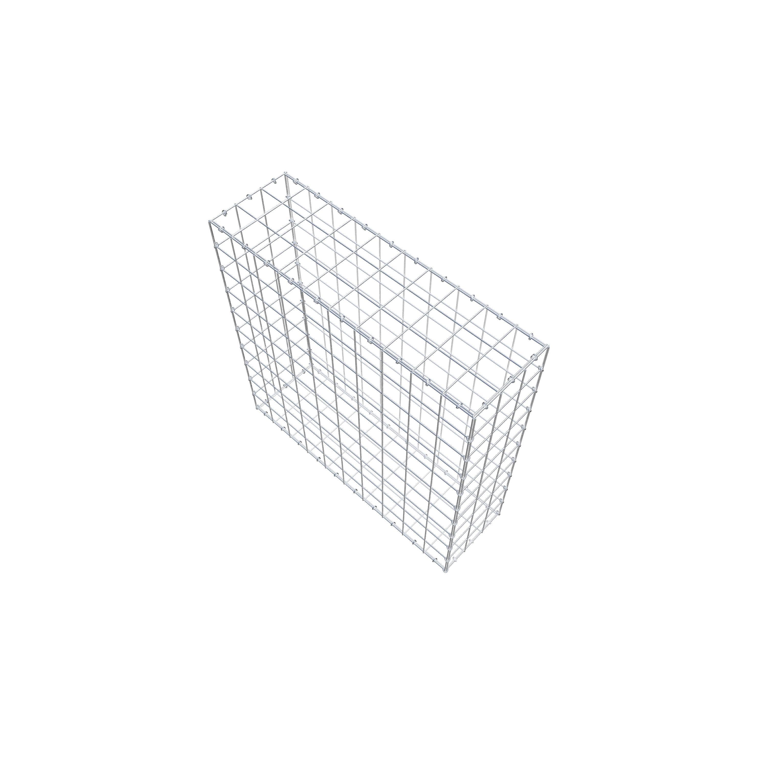 Gabion 100 cm x 100 cm x 30 cm (L x H x P), maille 10 cm x 10 cm, anneau en C