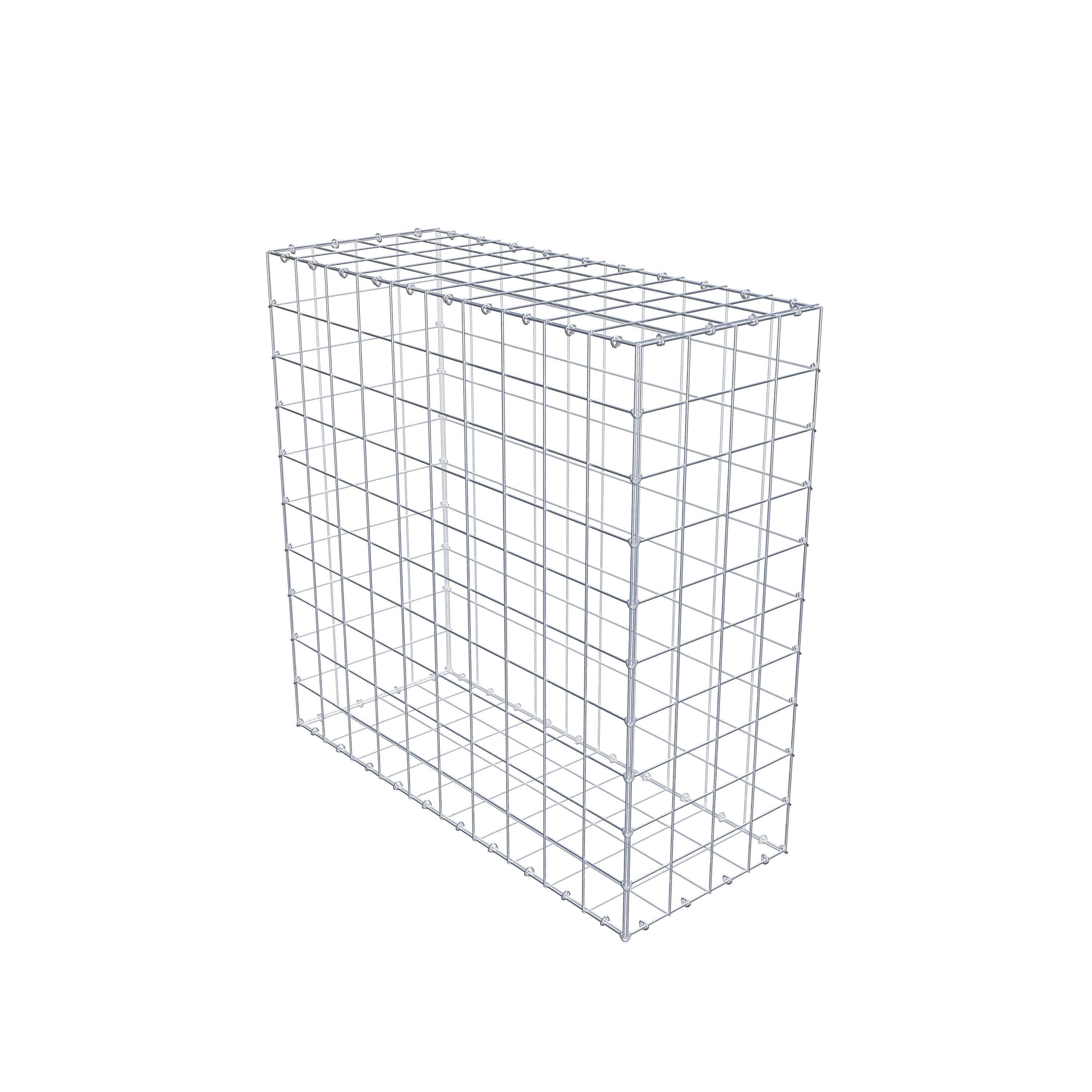 Gabion 100 cm x 100 cm x 40 cm (L x H x P), maille 10 cm x 10 cm, anneau en C