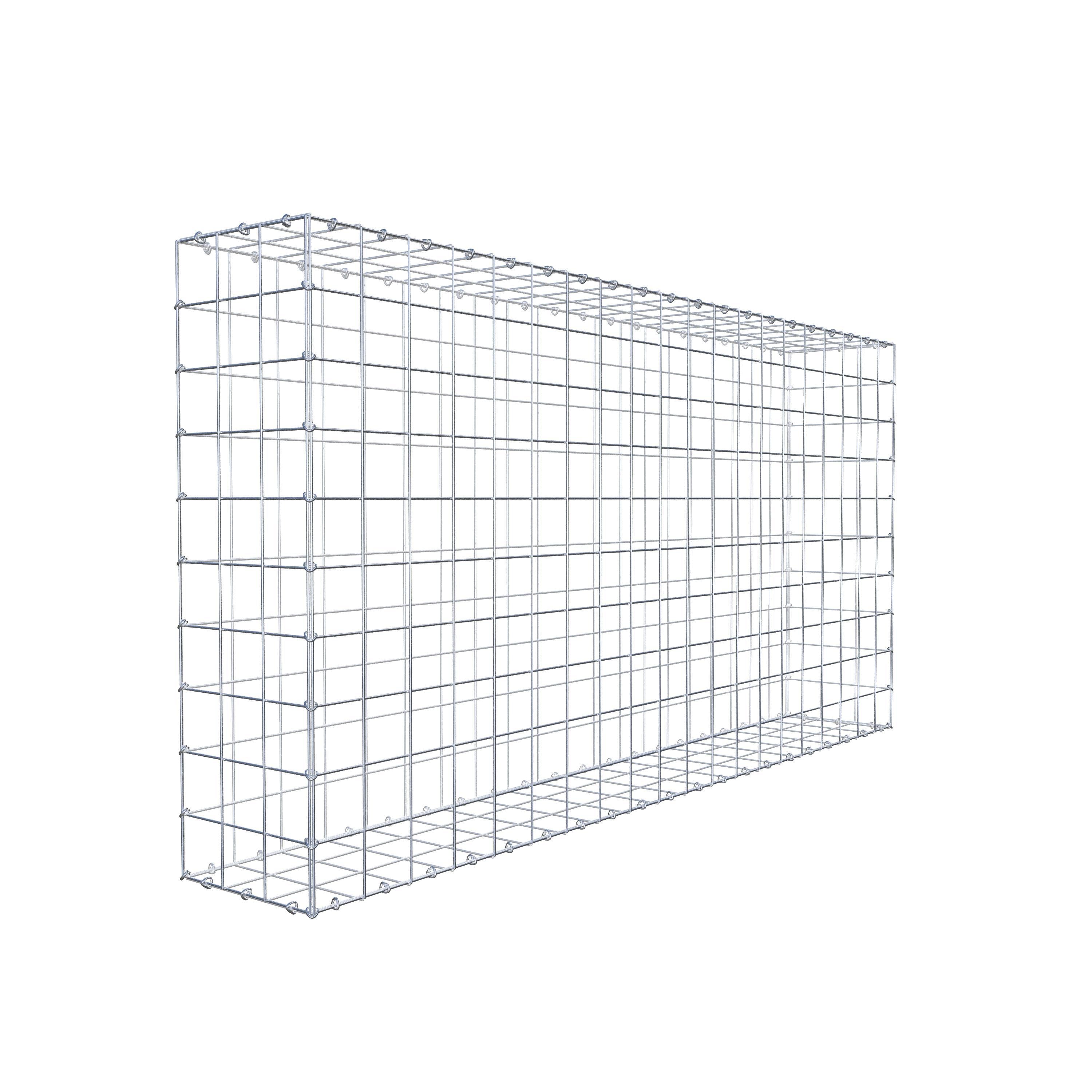 Gabion 200 cm x 100 cm x 30 cm (L x H x P), maille 10 cm x 10 cm, anneau en C