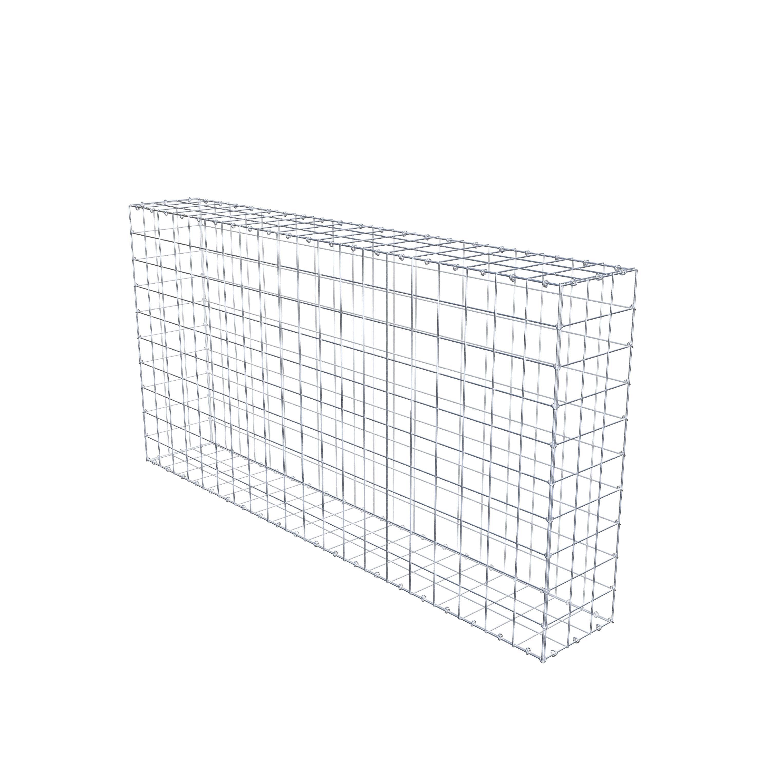 Gabion 200 cm x 100 cm x 30 cm (L x H x P), maille 10 cm x 10 cm, anneau en C