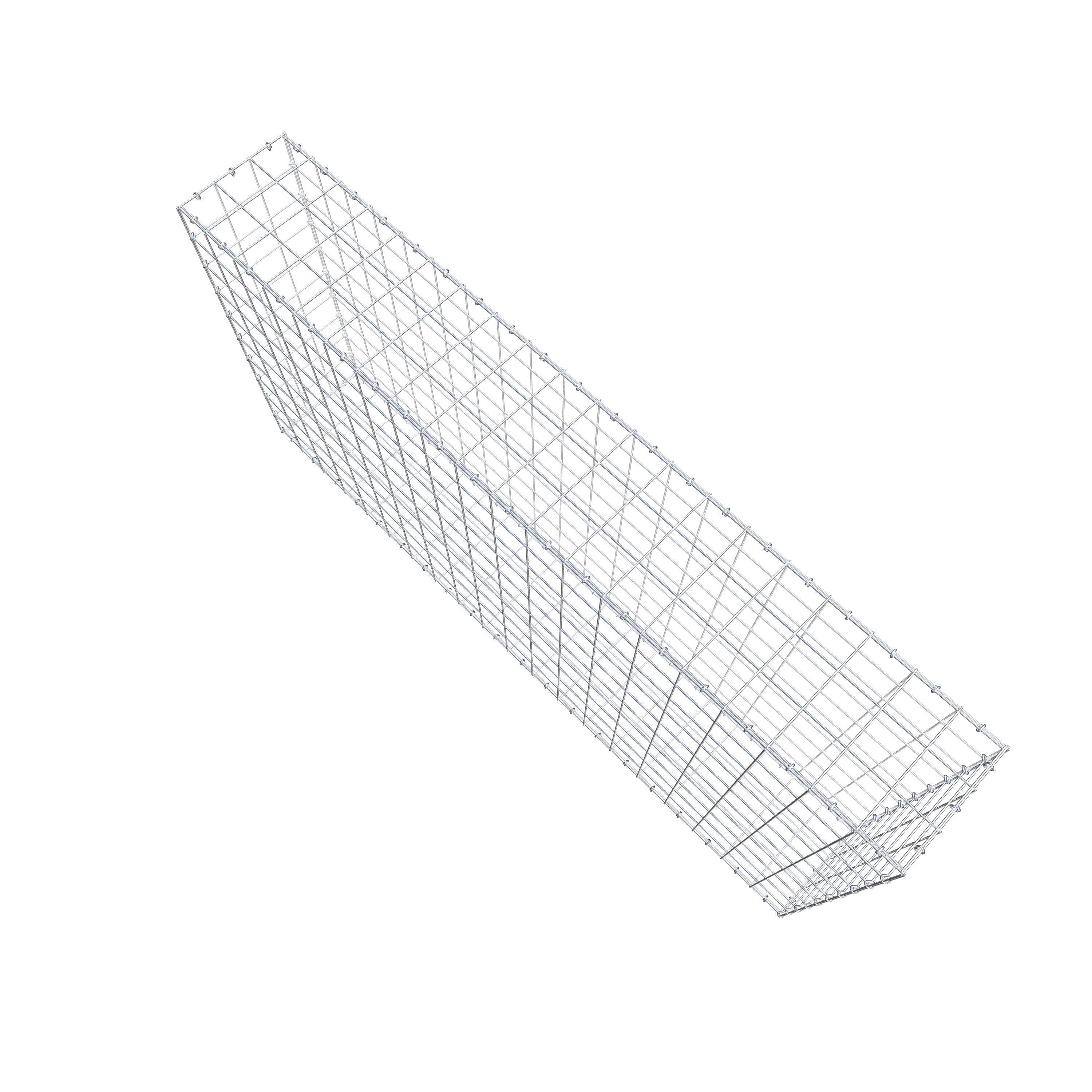 Gabion 200 cm x 100 cm x 30 cm (L x H x P), maille 10 cm x 10 cm, anneau en C