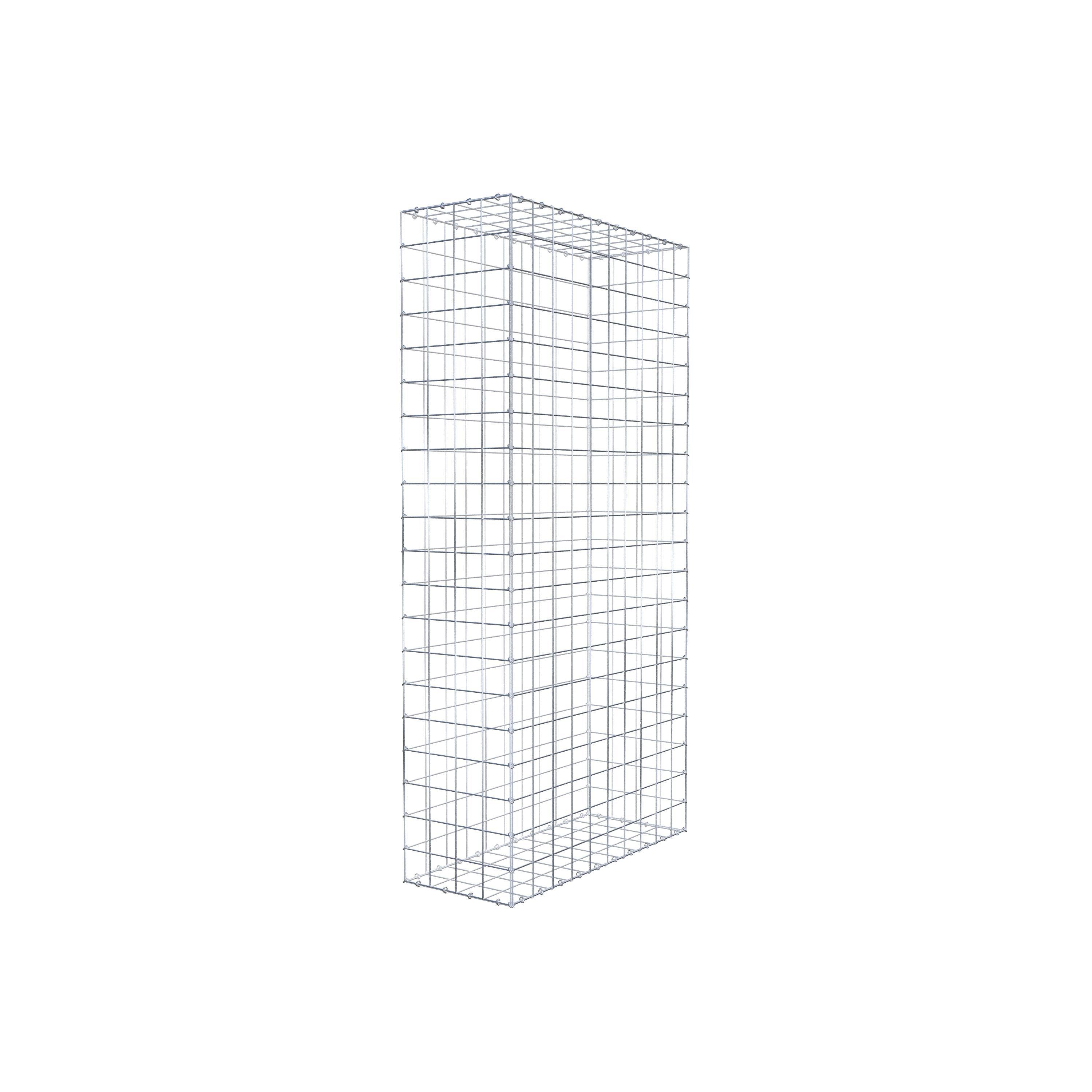 Gabion 200 cm x 100 cm x 40 cm (L x H x P), maille 10 cm x 10 cm, anneau en C