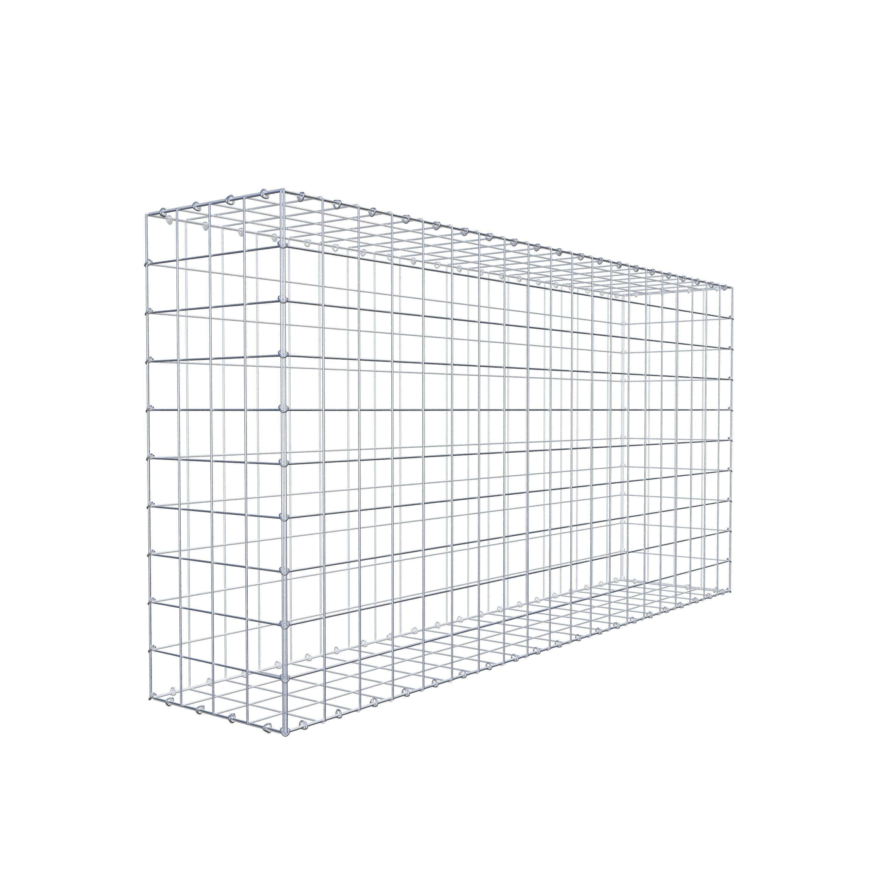 Gabion 200 cm x 100 cm x 40 cm (L x H x P), maille 10 cm x 10 cm, anneau en C