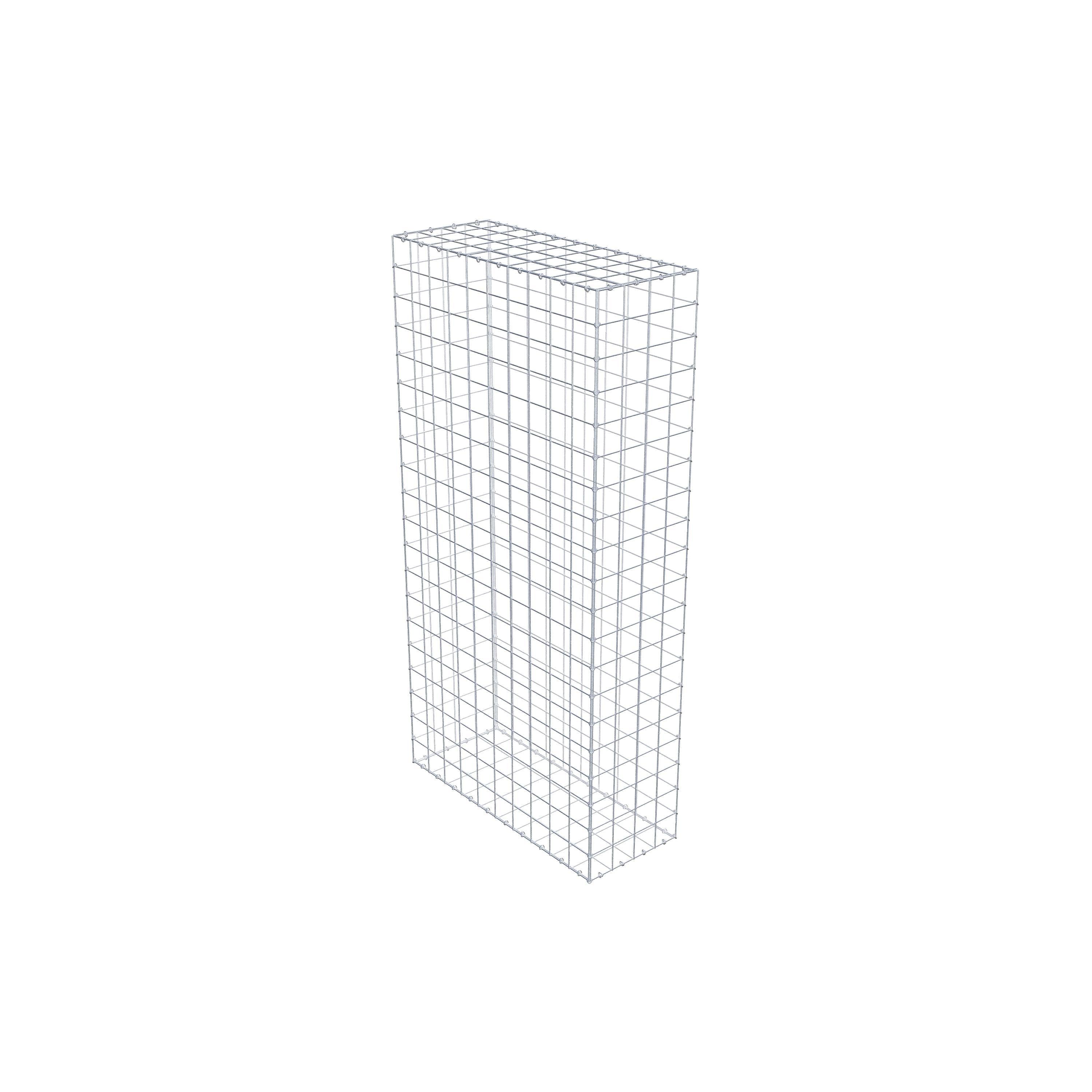 Gabion 200 cm x 100 cm x 40 cm (L x H x P), maille 10 cm x 10 cm, anneau en C