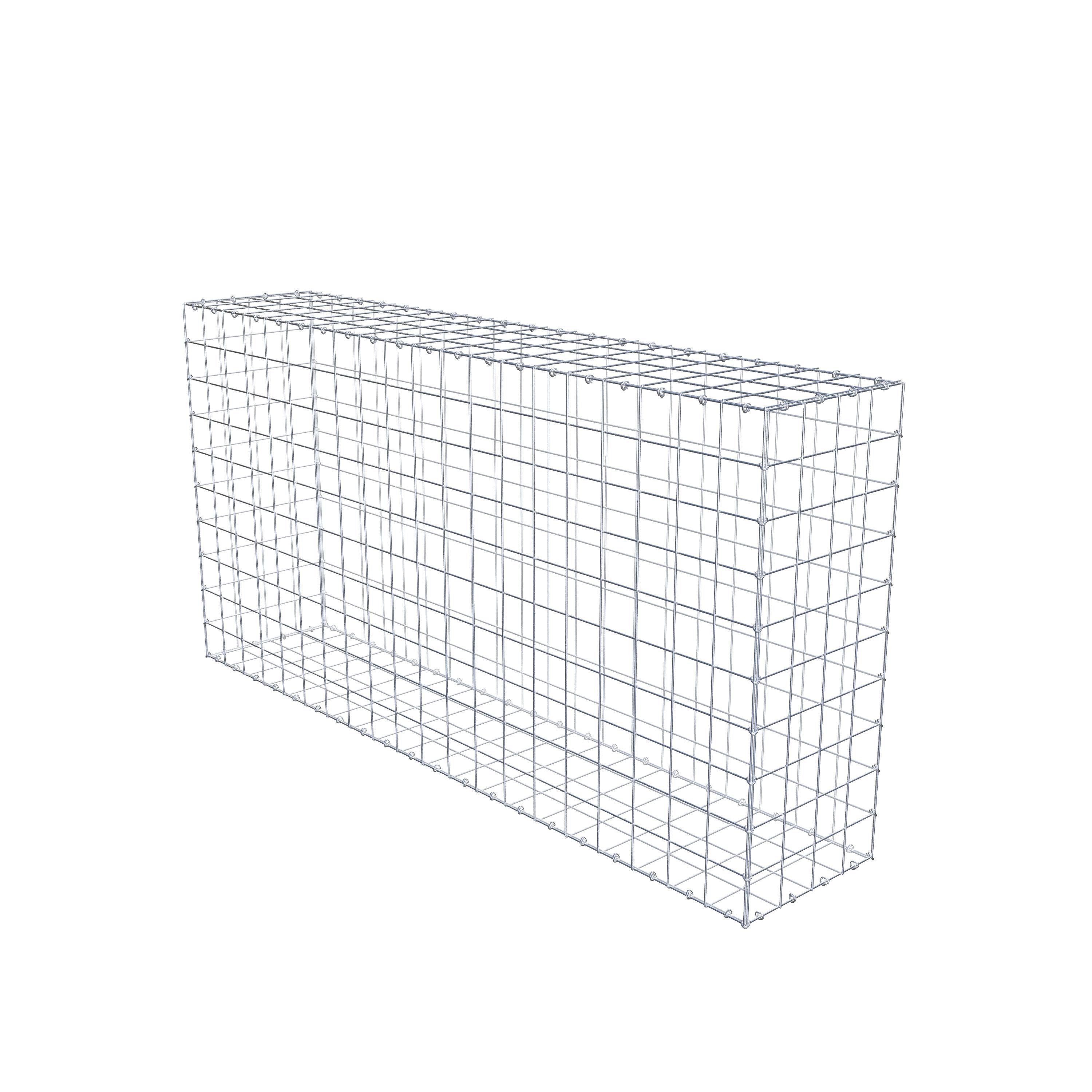 Gabion 200 cm x 100 cm x 40 cm (L x H x P), maille 10 cm x 10 cm, anneau en C