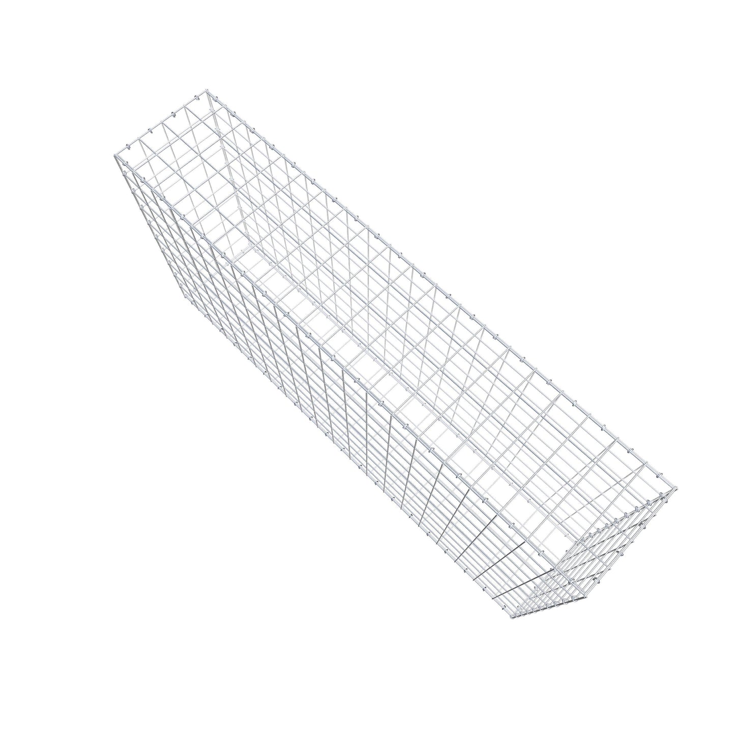 Gabion 200 cm x 100 cm x 40 cm (L x H x P), mailles 10 cm x 10 cm, anneau en C