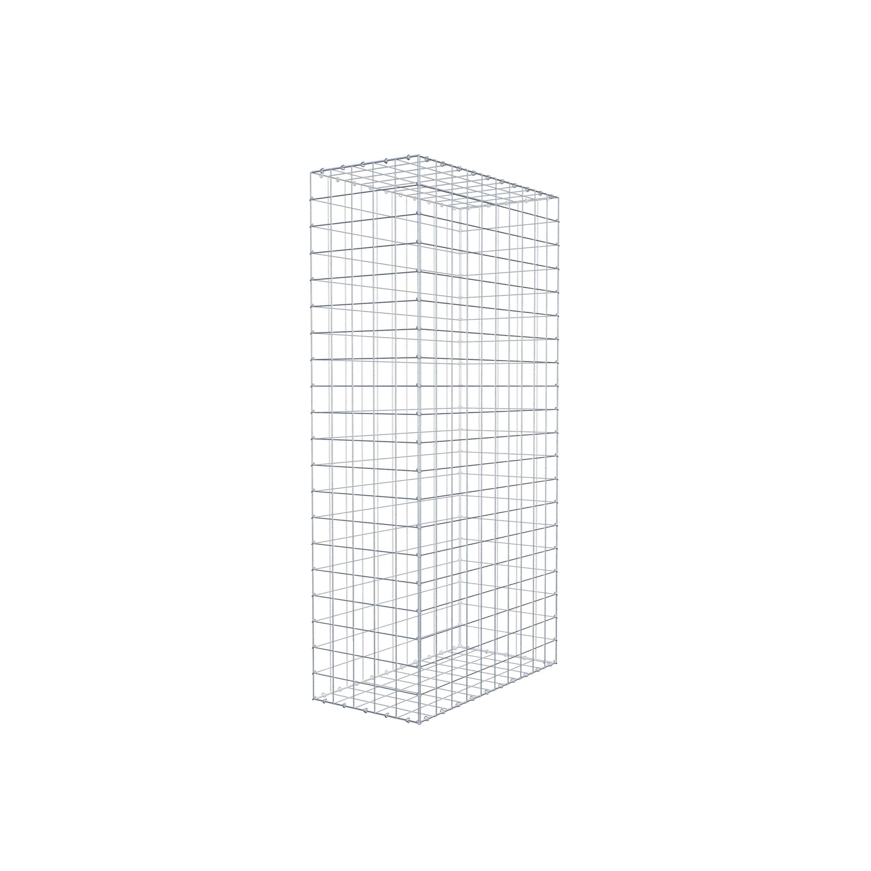 Gabion 200 cm x 100 cm x 50 cm (L x H x P), maille 10 cm x 10 cm, anneau en C