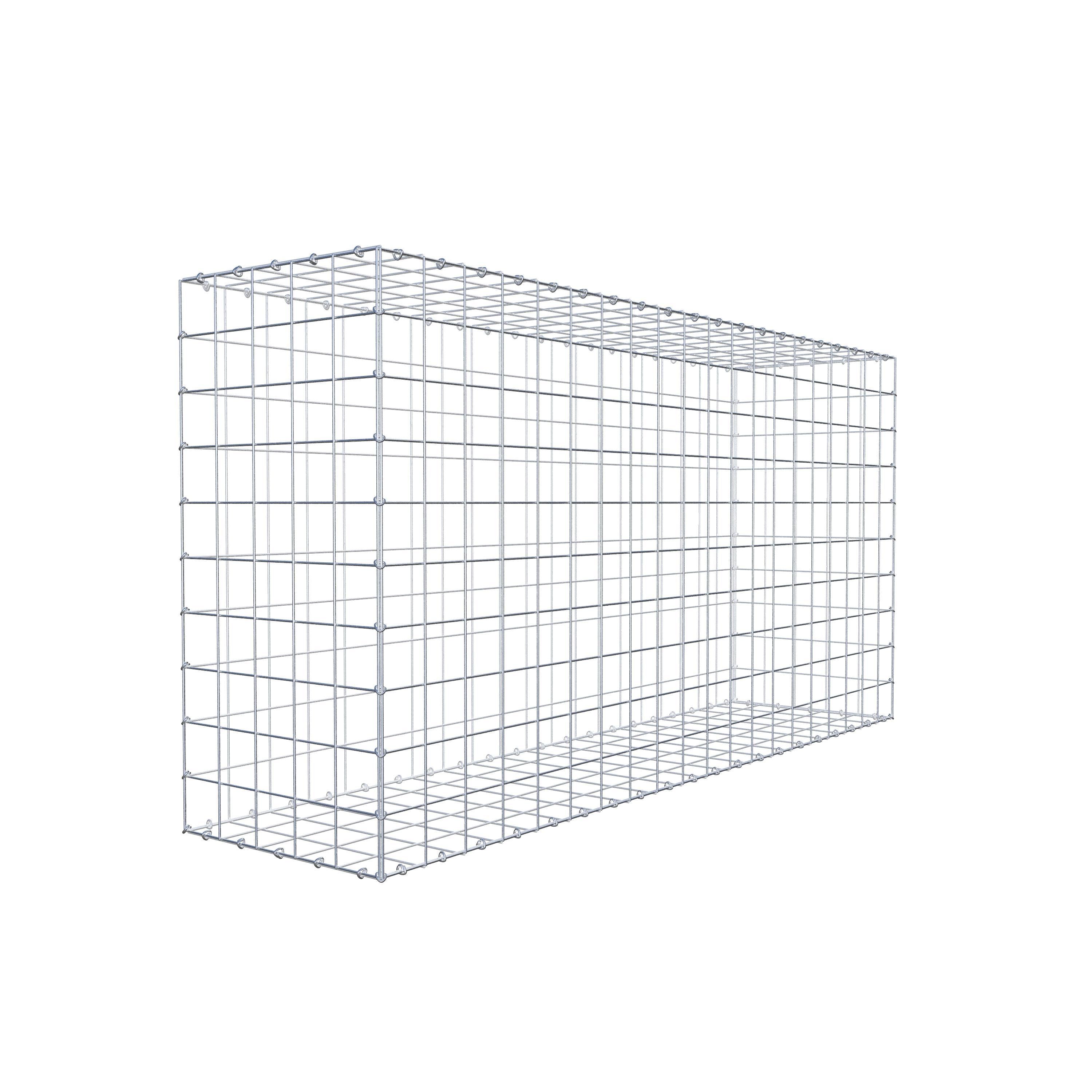 Gabion 200 cm x 100 cm x 50 cm (L x H x P), maille 10 cm x 10 cm, anneau en C