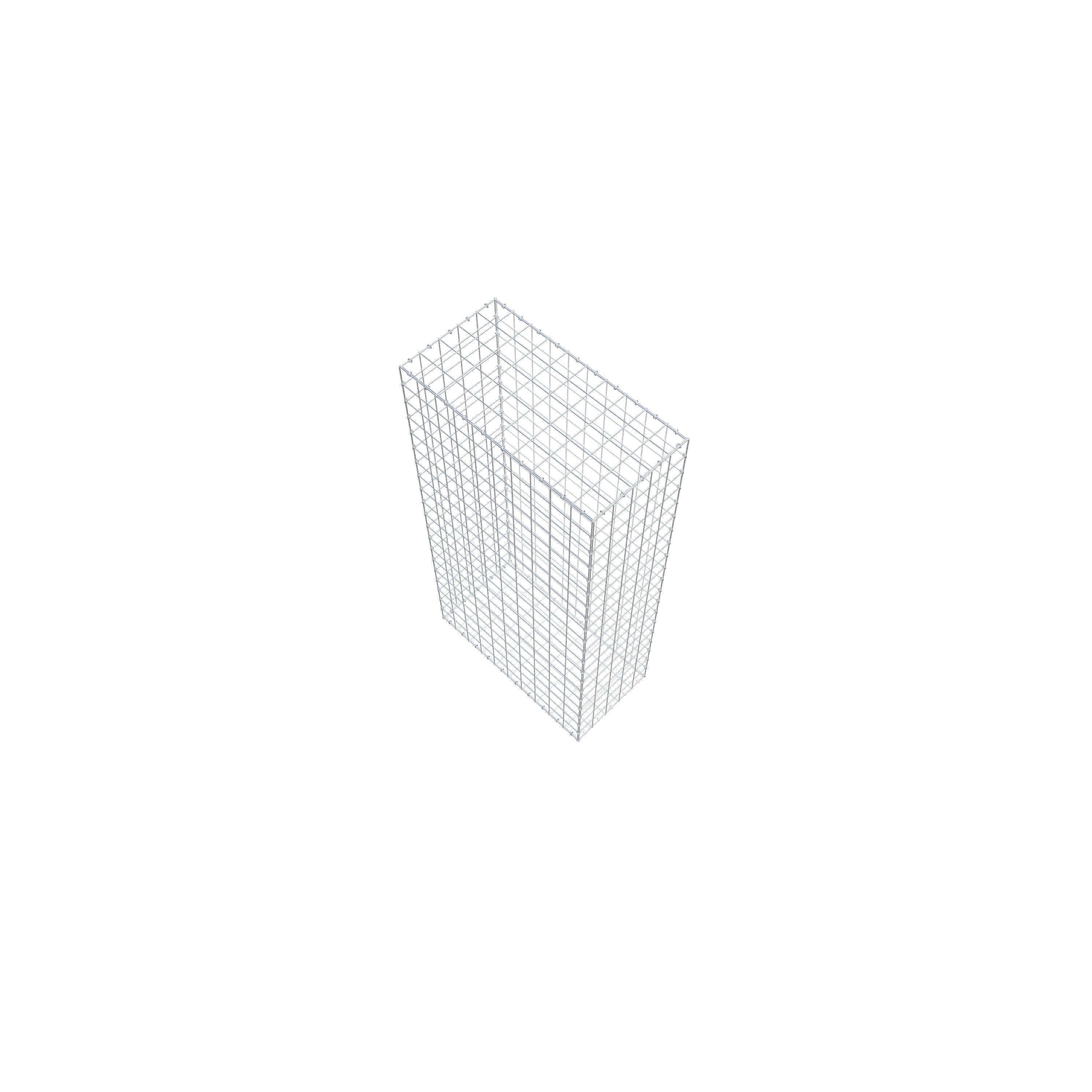 Gabion 200 cm x 100 cm x 50 cm (L x H x P), maille 10 cm x 10 cm, anneau en C