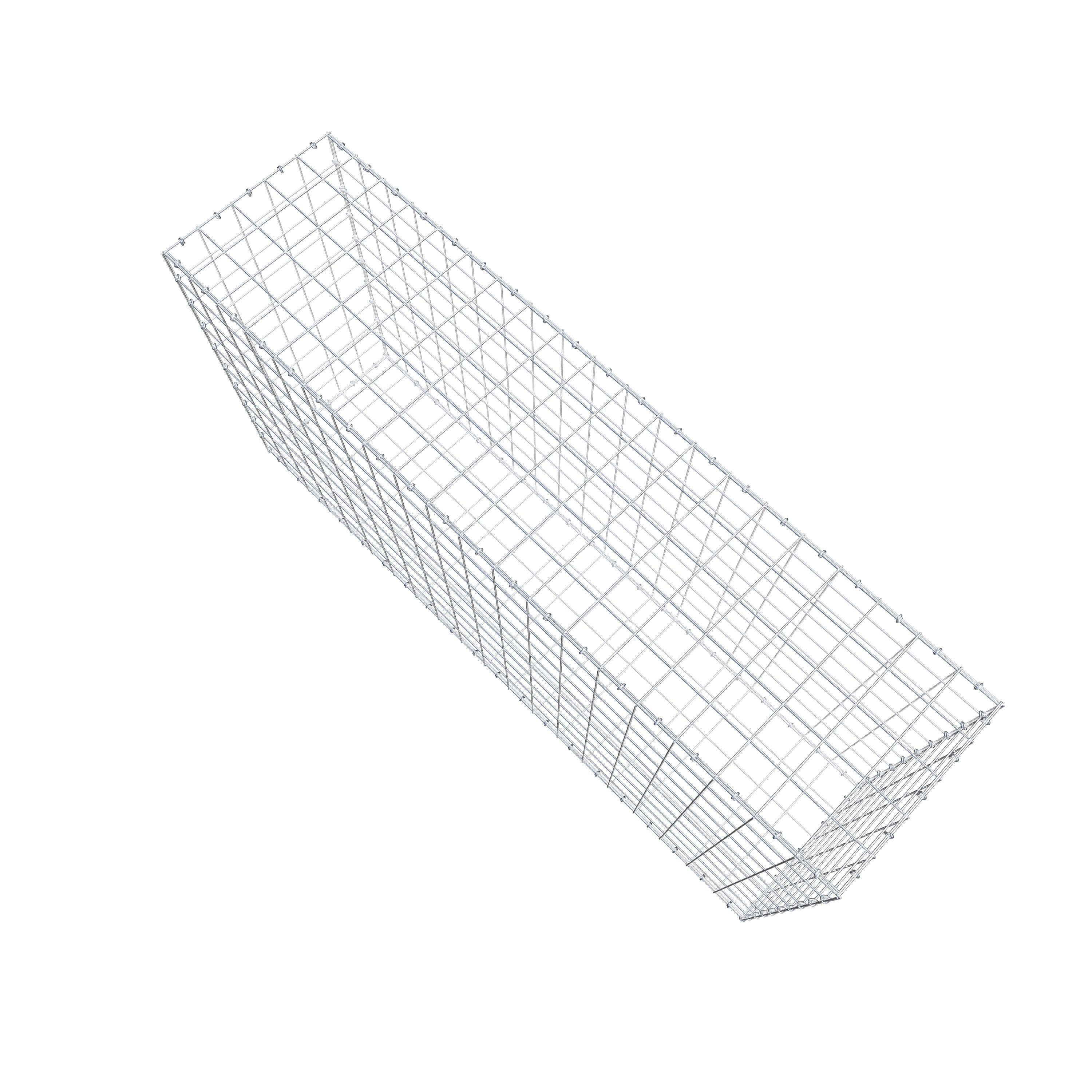 Gabion 200 cm x 100 cm x 50 cm (L x H x P), maille 10 cm x 10 cm, anneau en C