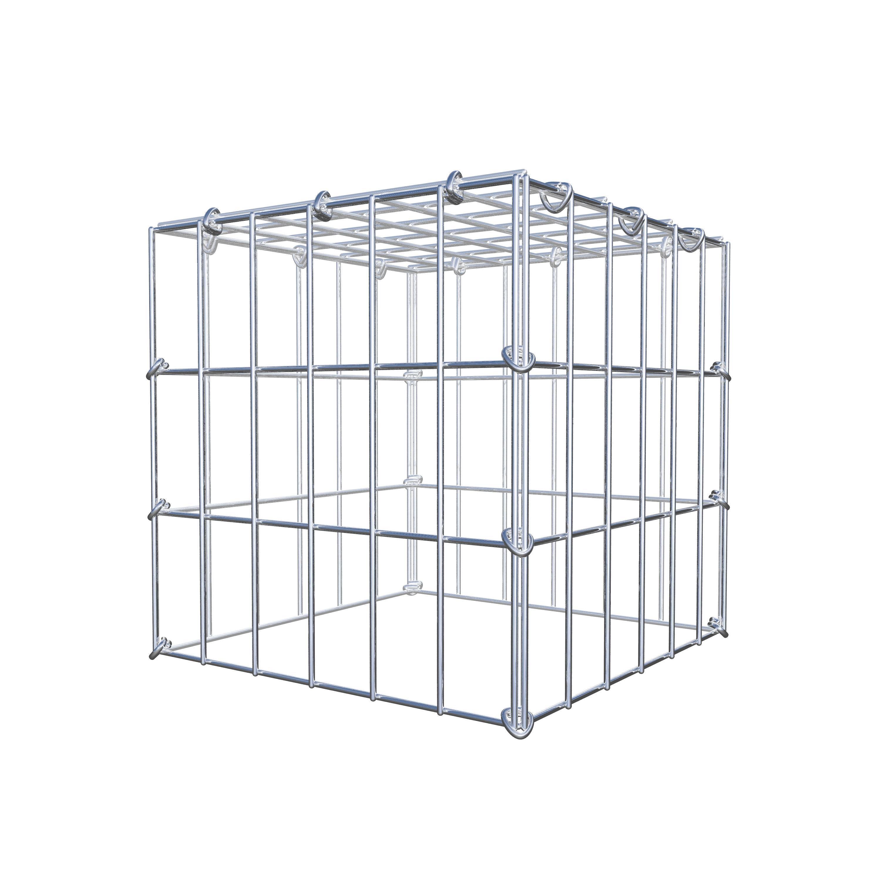 Gabion monté type 3 30 cm x 30 cm x 30 cm (L x H x P), maillage 5 cm x 10 cm, anneau en C