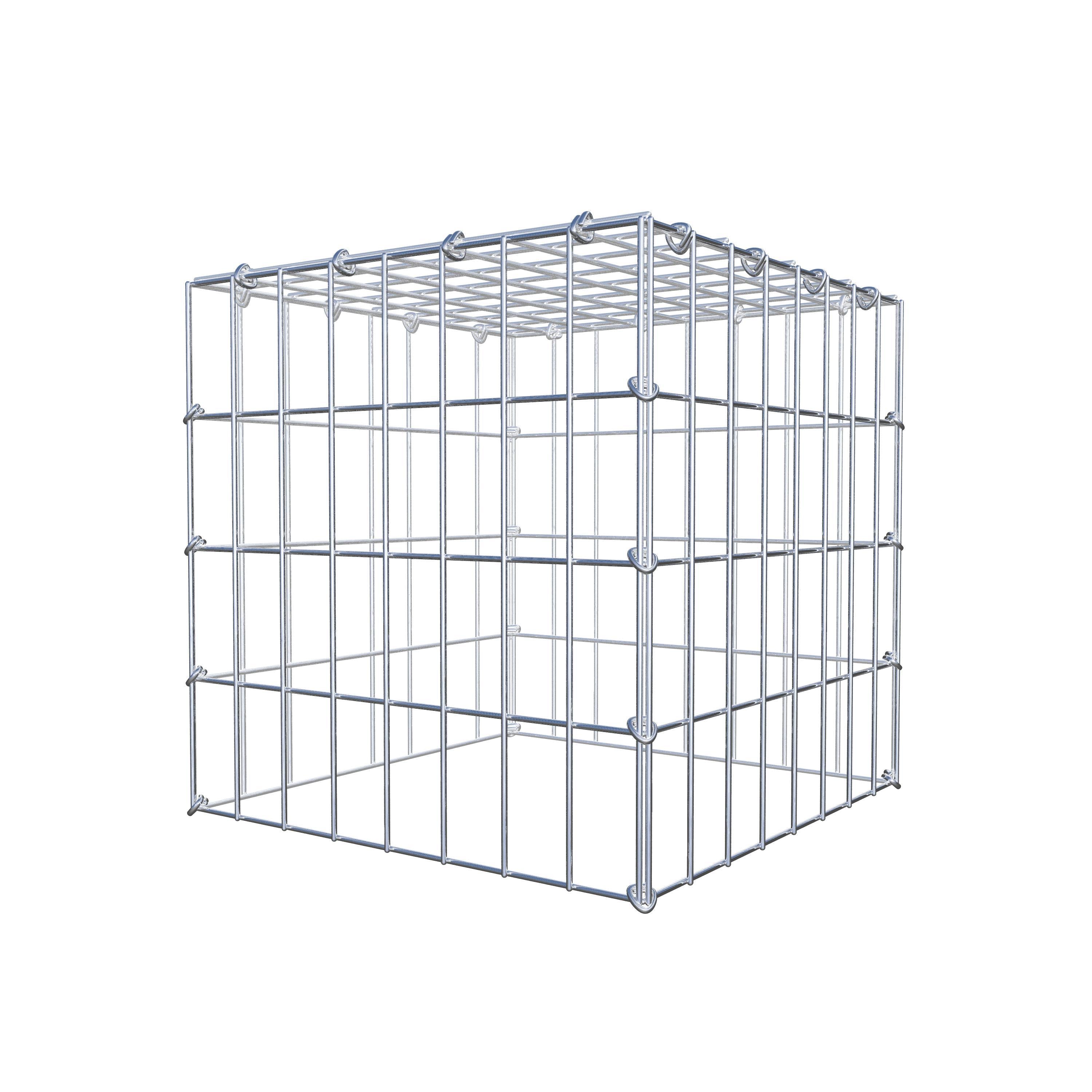 Gabion monté type 3 40 cm x 40 cm x 40 cm (L x H x P), maillage 5 cm x 10 cm, anneau en C