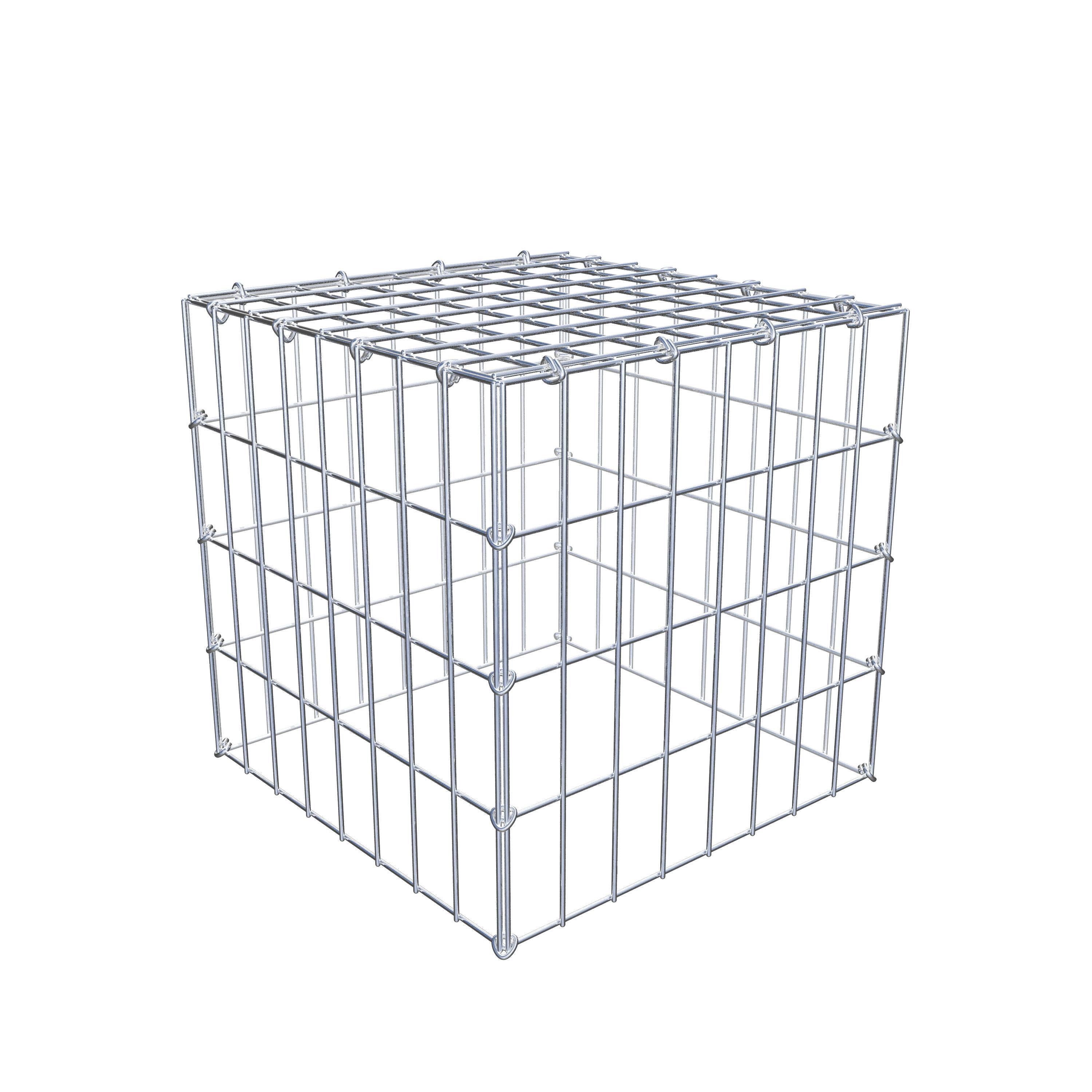 Gabion monté type 3 40 cm x 40 cm x 40 cm (L x H x P), maillage 5 cm x 10 cm, anneau en C