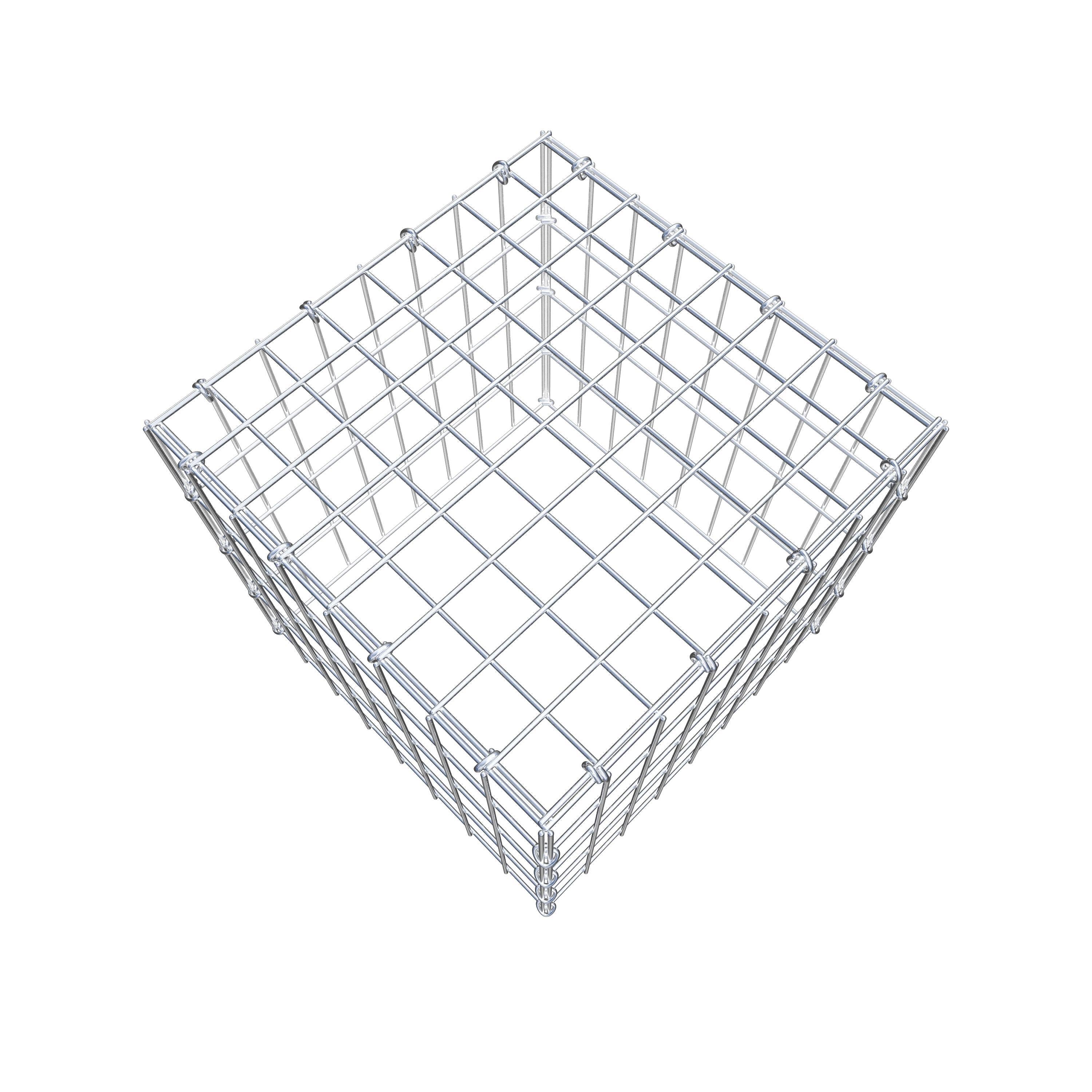 Gabion monté type 3 40 cm x 40 cm x 40 cm (L x H x P), maillage 5 cm x 10 cm, anneau en C