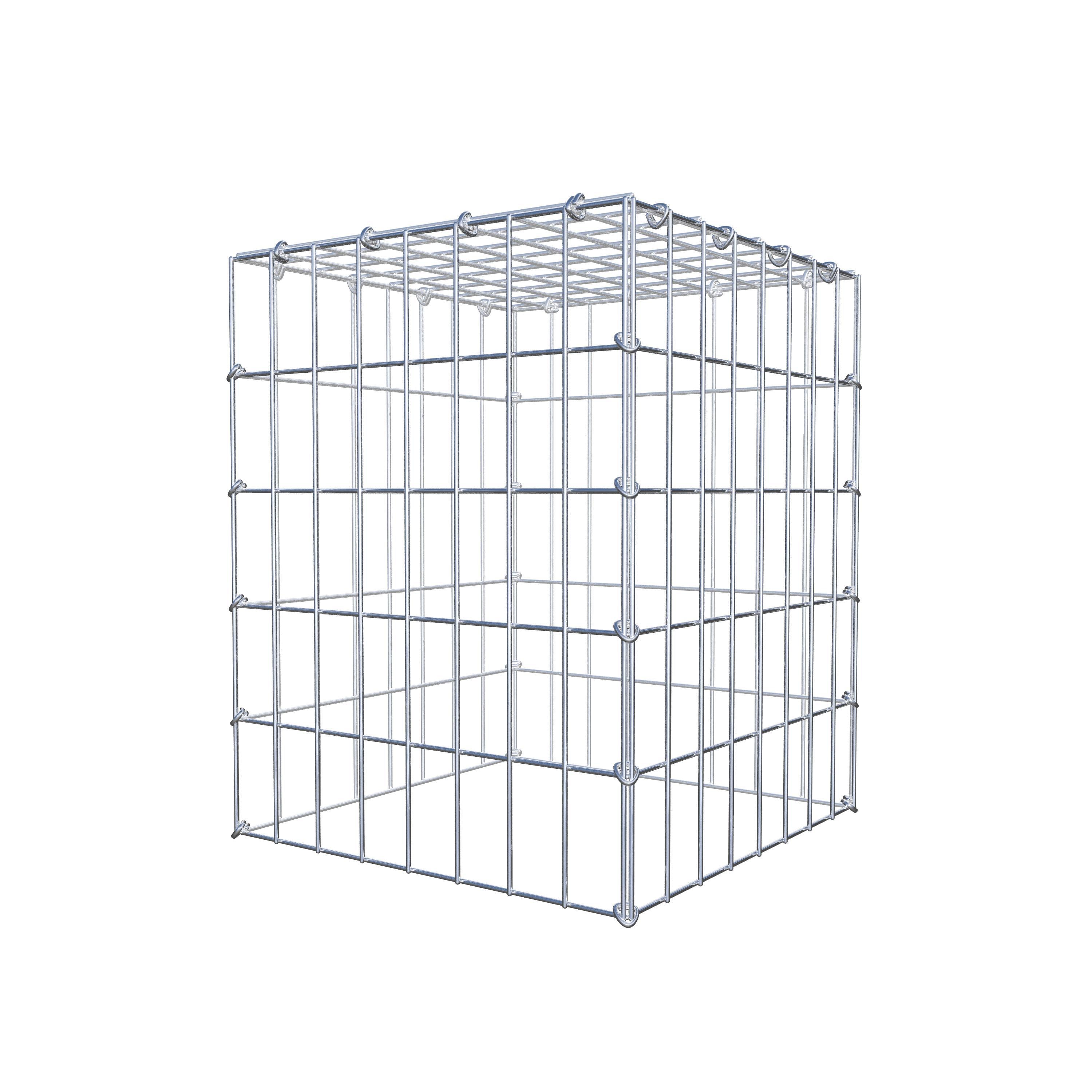 Gabion monté type 3 50 cm x 40 cm x 40 cm (L x H x P), maillage 5 cm x 10 cm, anneau en C