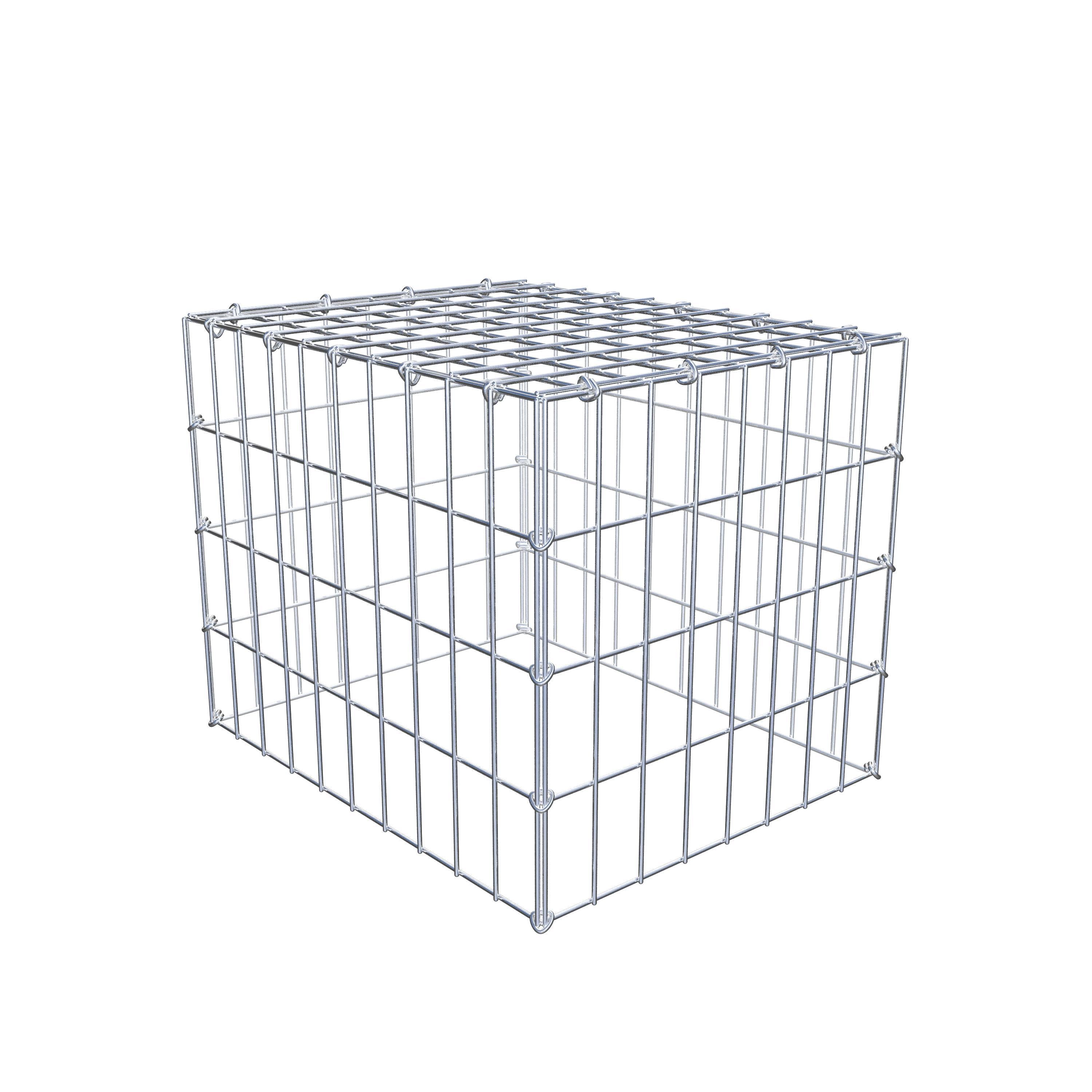 Gabion monté type 3 50 cm x 40 cm x 40 cm (L x H x P), maillage 5 cm x 10 cm, anneau en C