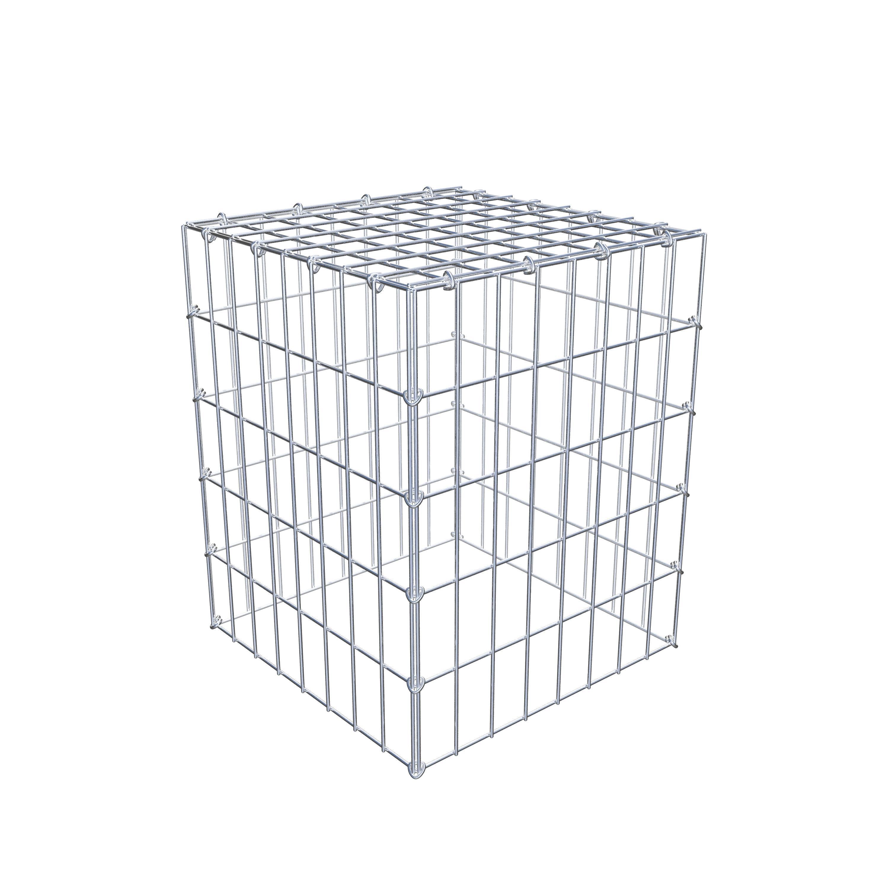 Gabion monté type 3 50 cm x 40 cm x 40 cm (L x H x P), maillage 5 cm x 10 cm, anneau en C