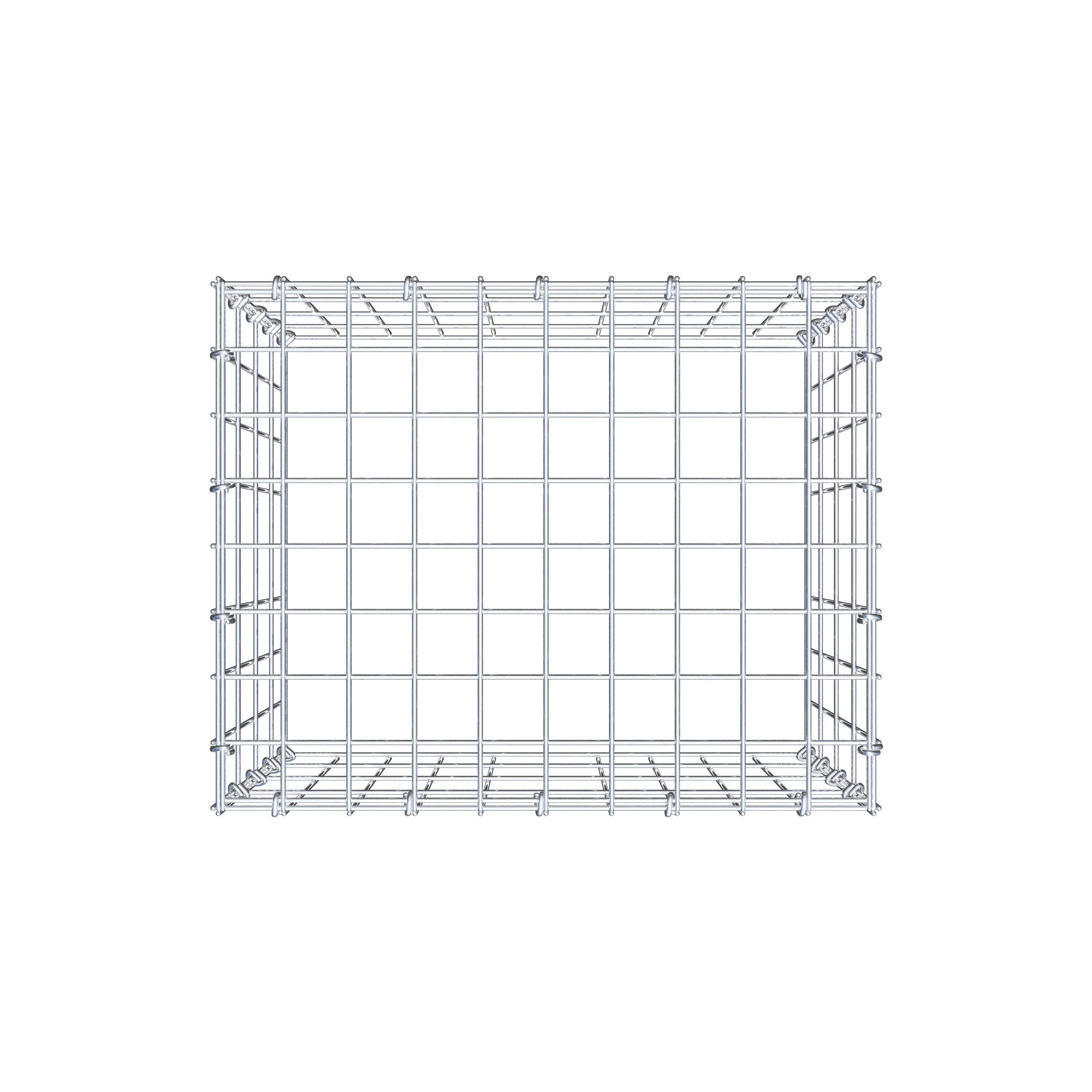 Gabion monté type 3 50 cm x 40 cm x 40 cm (L x H x P), maillage 5 cm x 10 cm, anneau en C