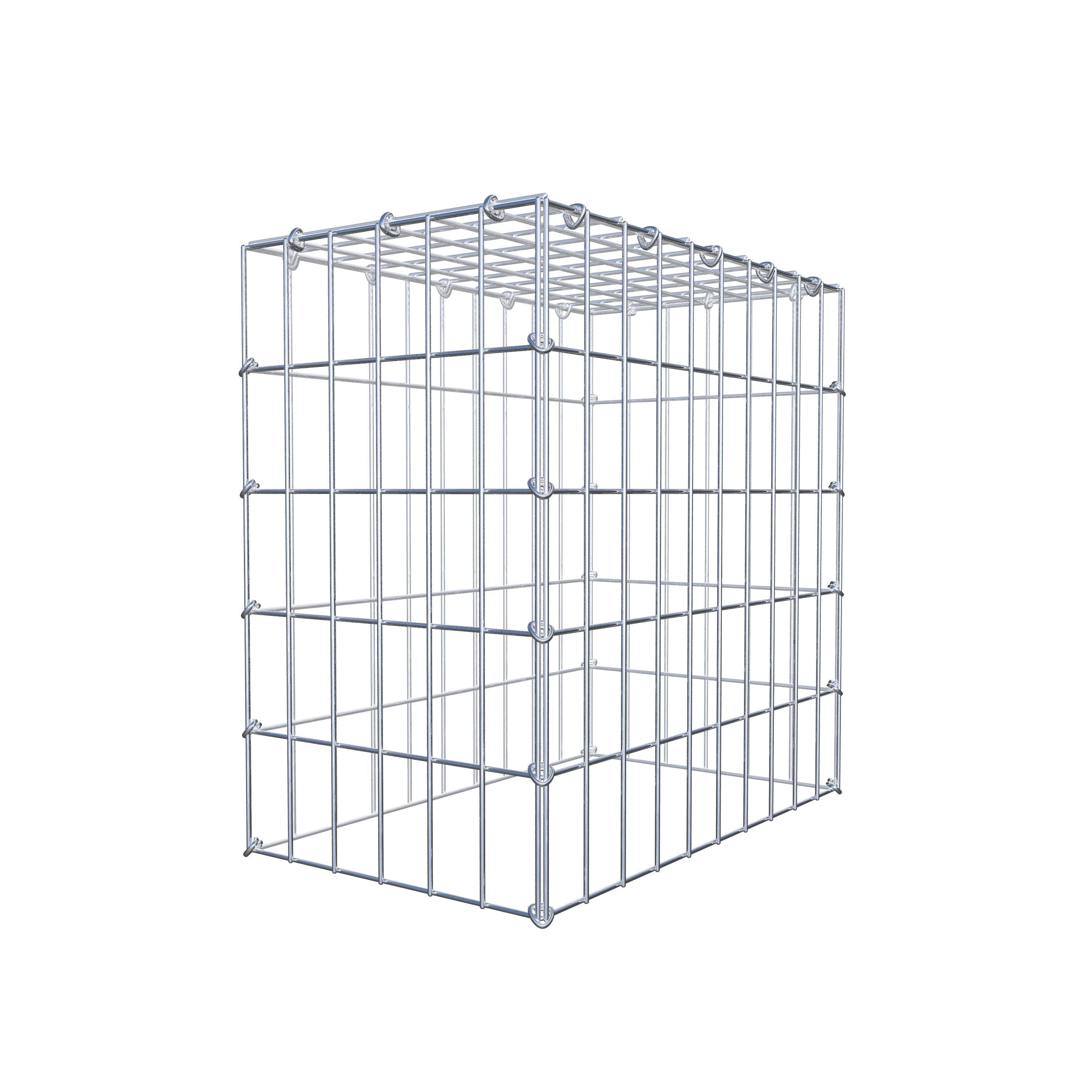 Gabion monté type 3 50 cm x 50 cm x 30 cm (L x H x P), maillage 5 cm x 10 cm, anneau en C