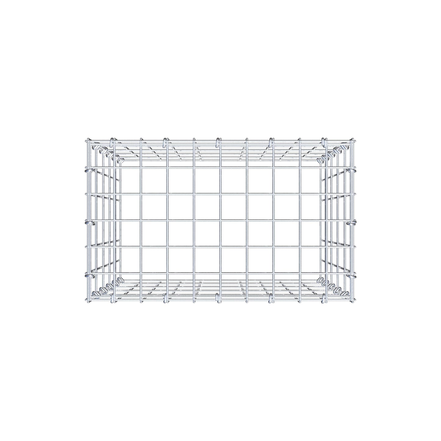 Monteret gabion type 3 50 cm x 50 cm x 30 cm (L x H x D), maskestørrelse 5 cm x 10 cm, C-ring