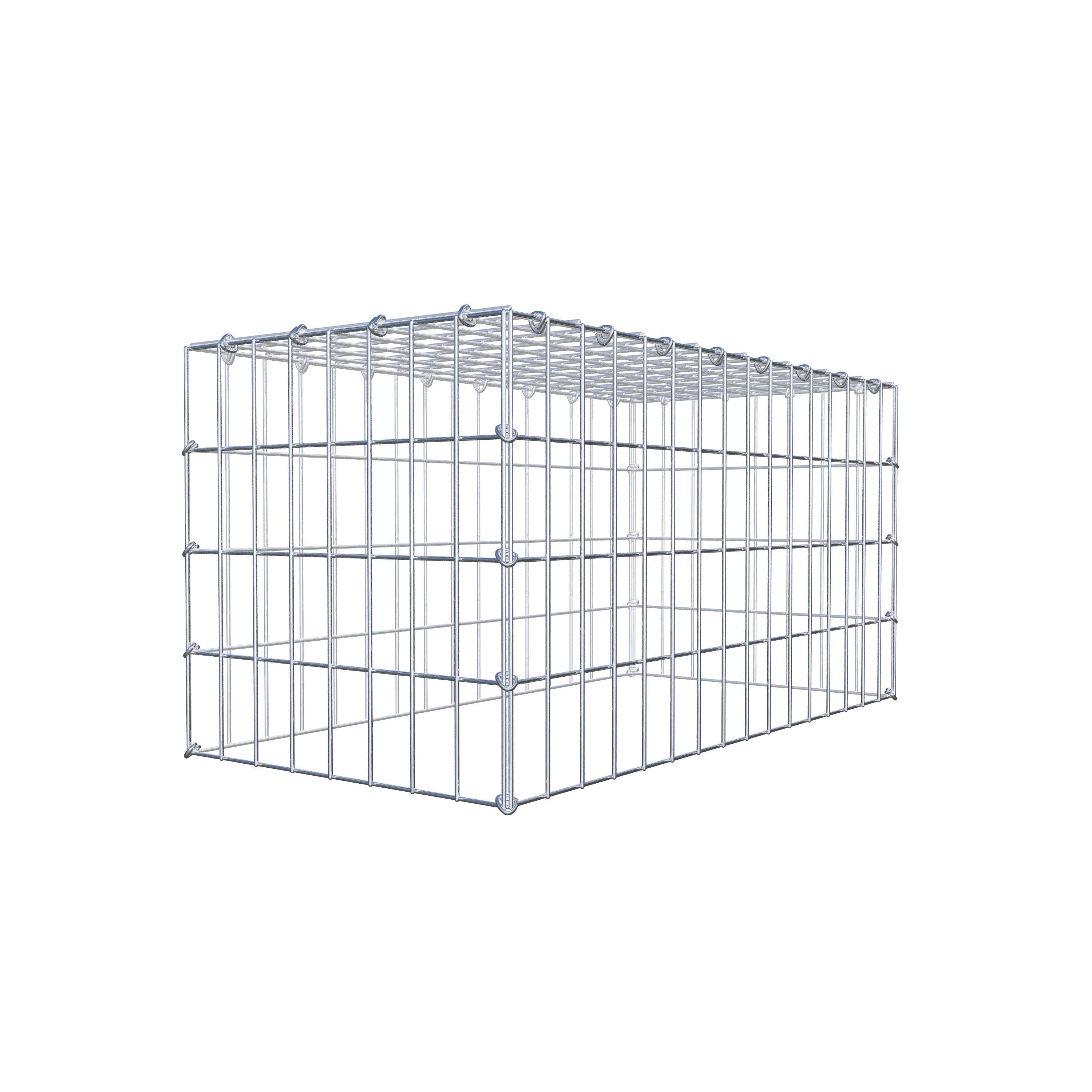 Gabion monté type 3 80 cm x 40 cm x 40 cm (L x H x P), maillage 5 cm x 10 cm, anneau en C