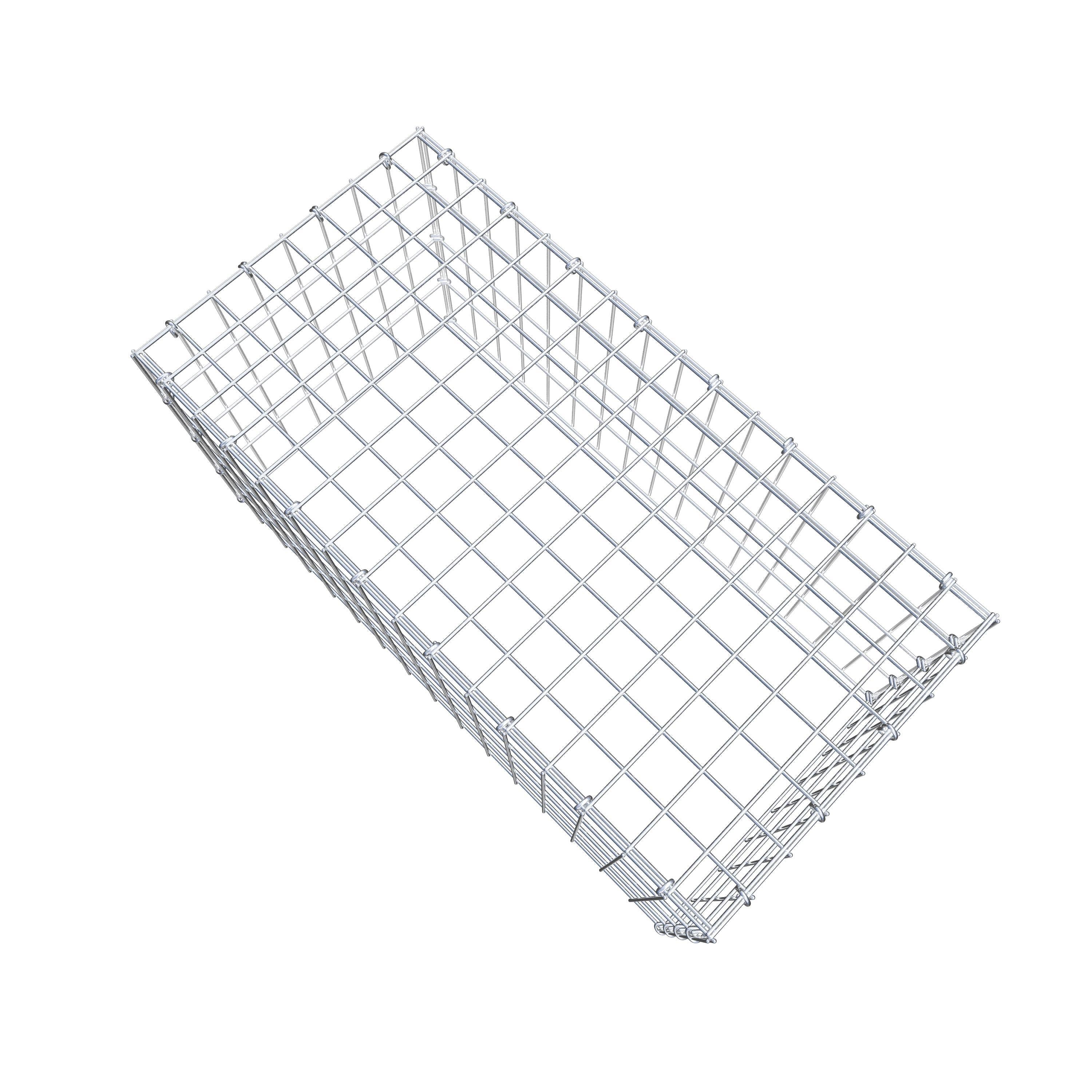 Gabion monté type 3 80 cm x 40 cm x 40 cm (L x H x P), maillage 5 cm x 10 cm, anneau en C