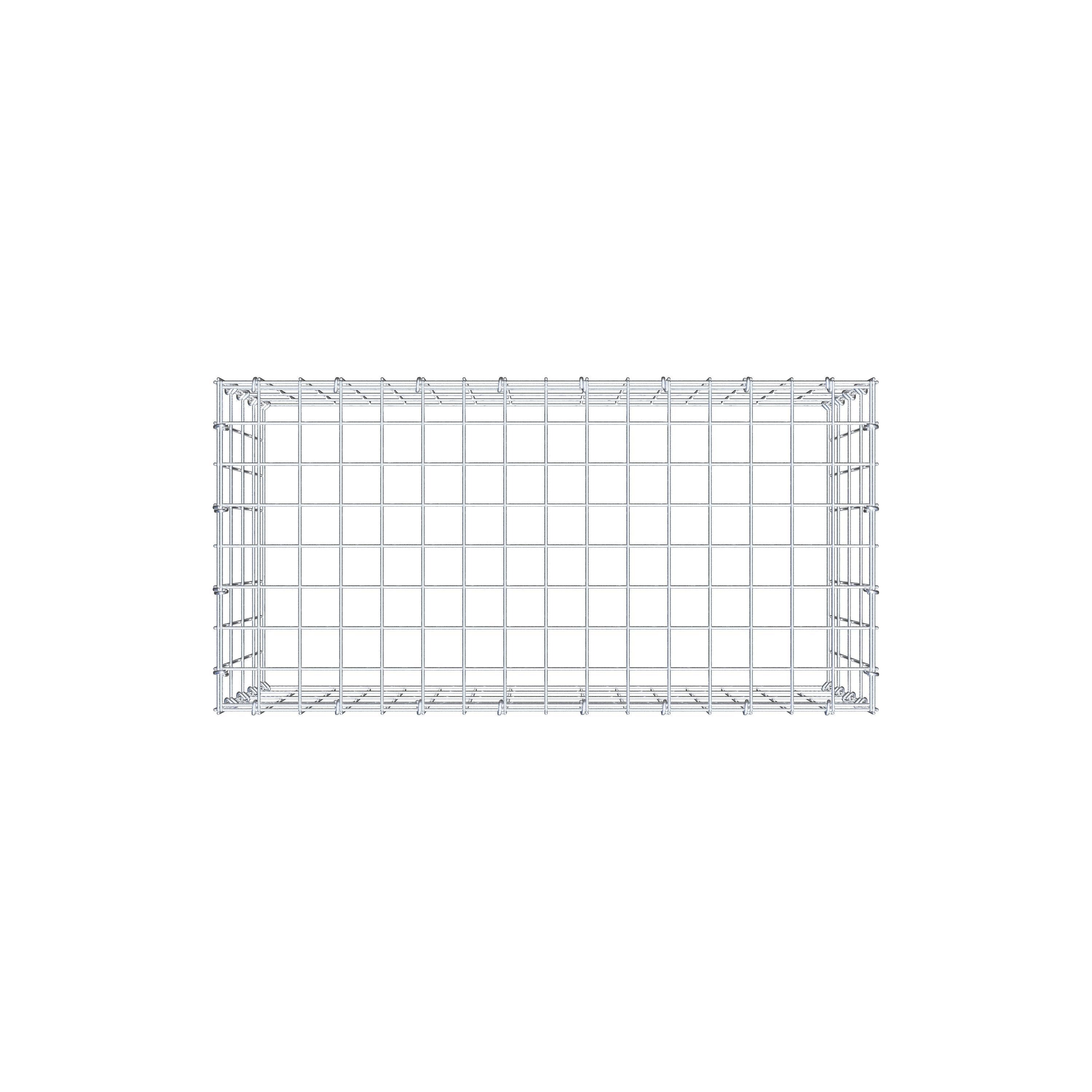 Gabion monté type 3 80 cm x 40 cm x 40 cm (L x H x P), maillage 5 cm x 10 cm, anneau en C