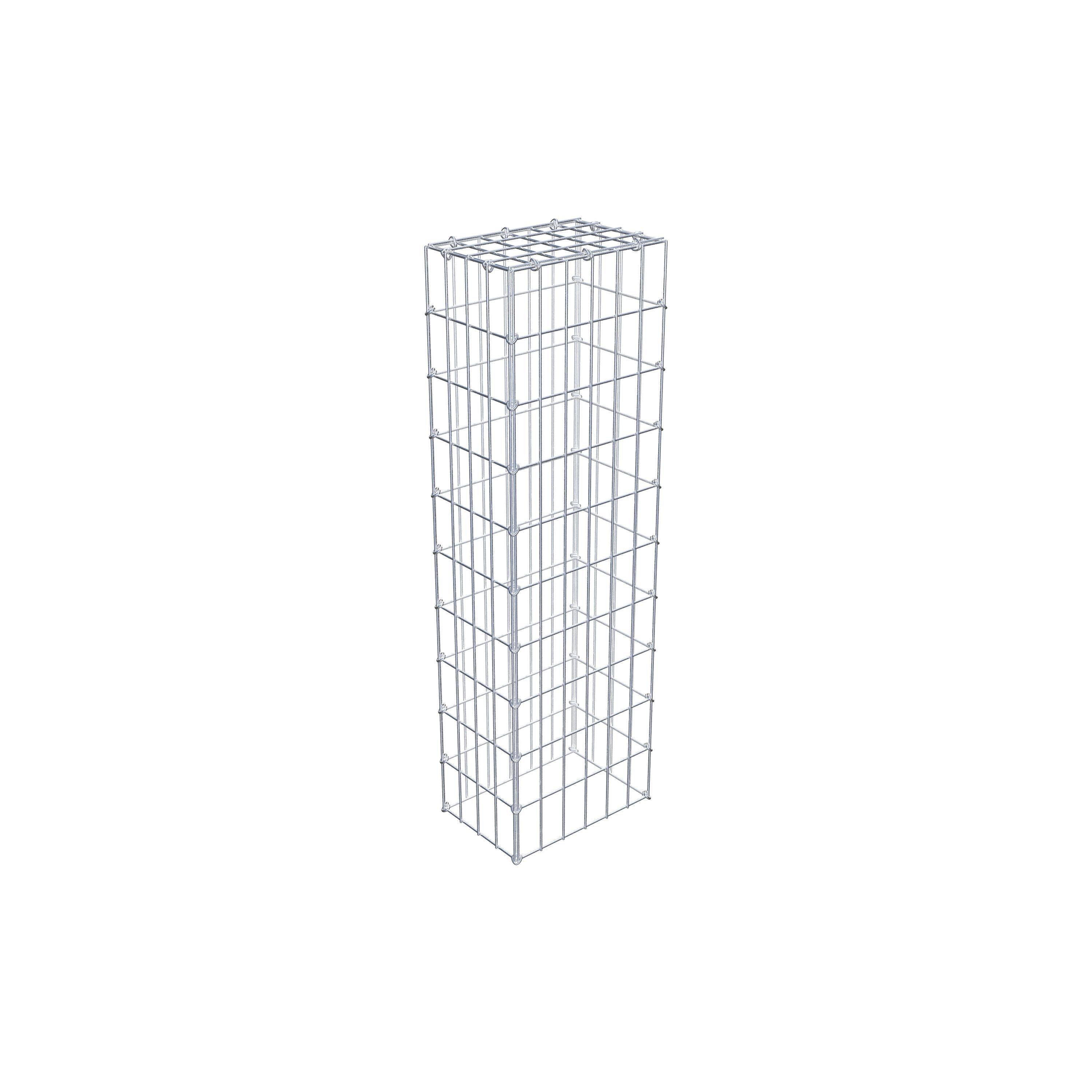 Gabion monté type 3 100 cm x 20 cm x 30 cm (L x H x P), maillage 5 cm x 10 cm, anneau en C