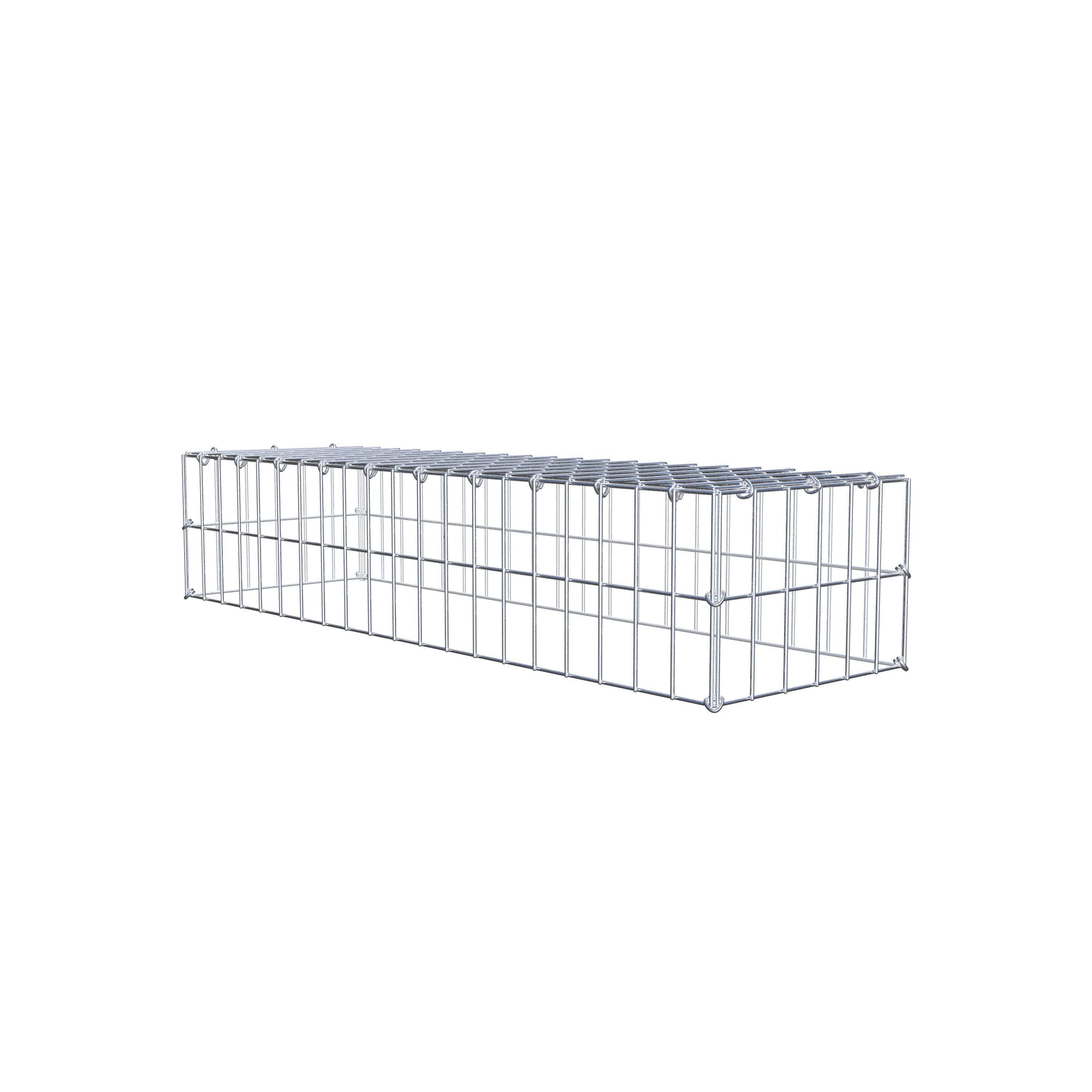 Gabion monté type 3 100 cm x 20 cm x 30 cm (L x H x P), maillage 5 cm x 10 cm, anneau en C