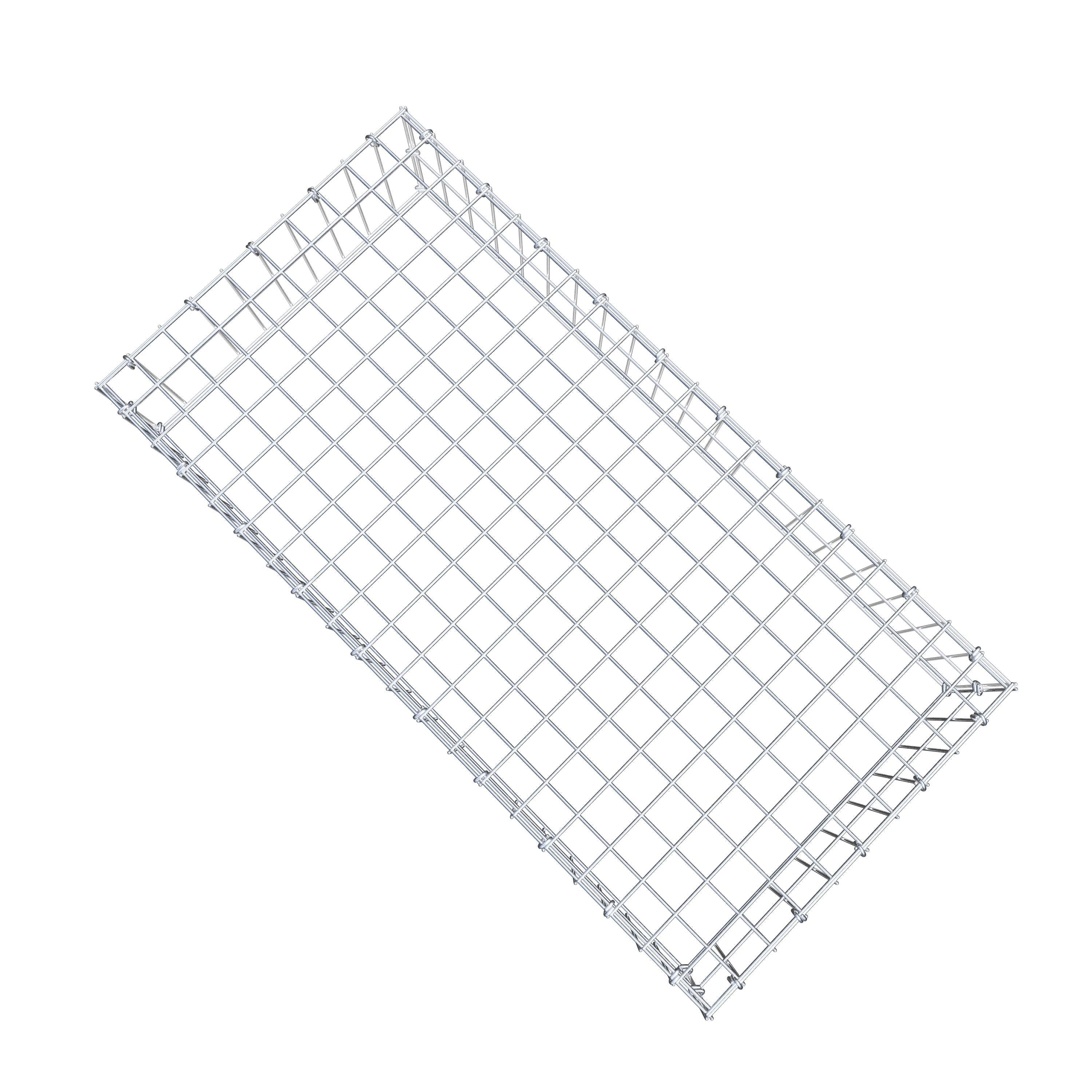 Gabion monté type 3 100 cm x 20 cm x 50 cm (L x H x P), maillage 5 cm x 10 cm, anneau en C