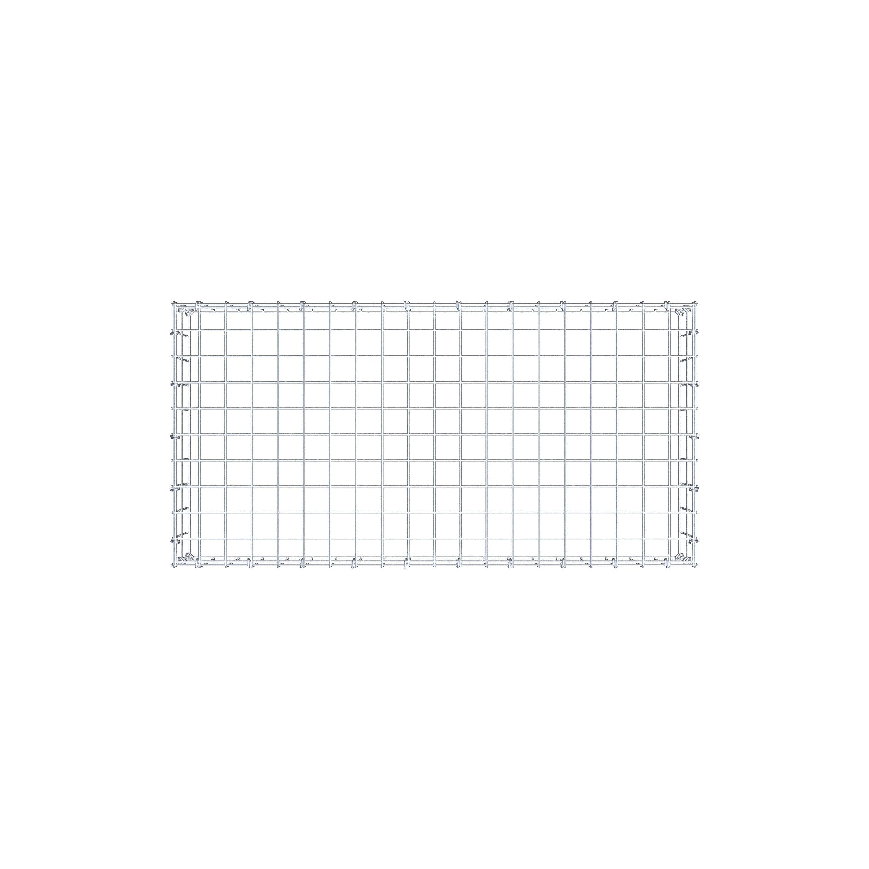 Gabion monté type 3 100 cm x 20 cm x 50 cm (L x H x P), maillage 5 cm x 10 cm, anneau en C