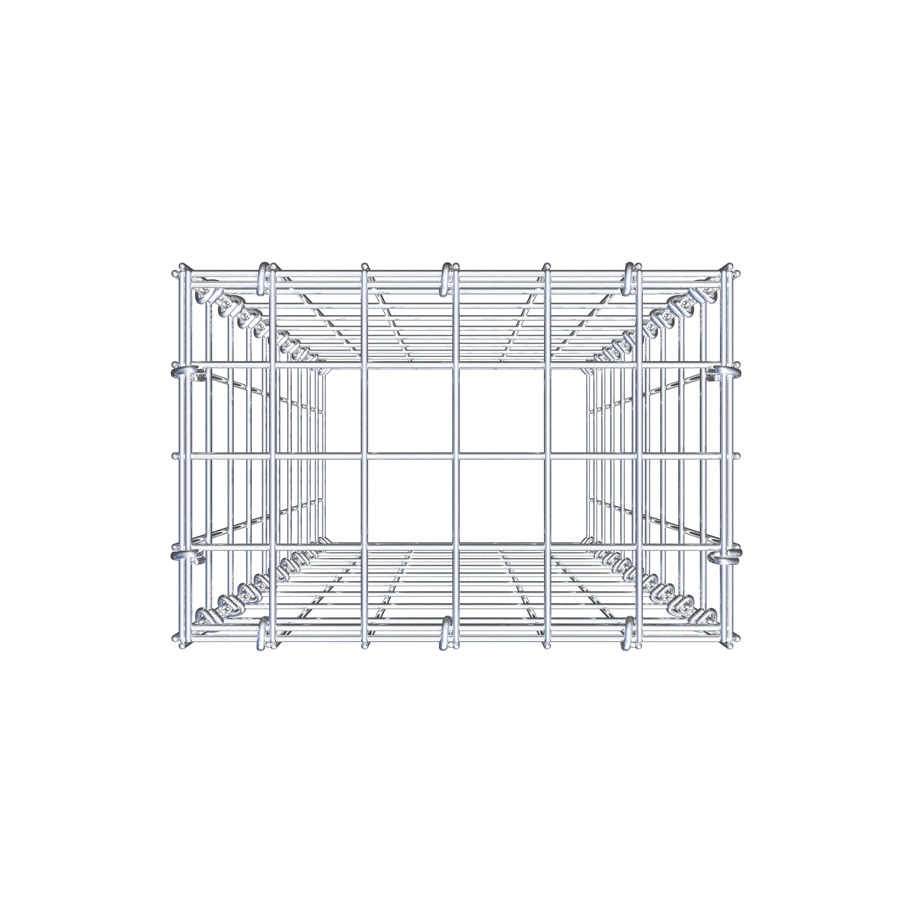 Anbaugabione Typ 3 100 cm x 30 cm x 20 cm (L x H x T), Maschenweite 5 cm x 10 cm, C-Ring