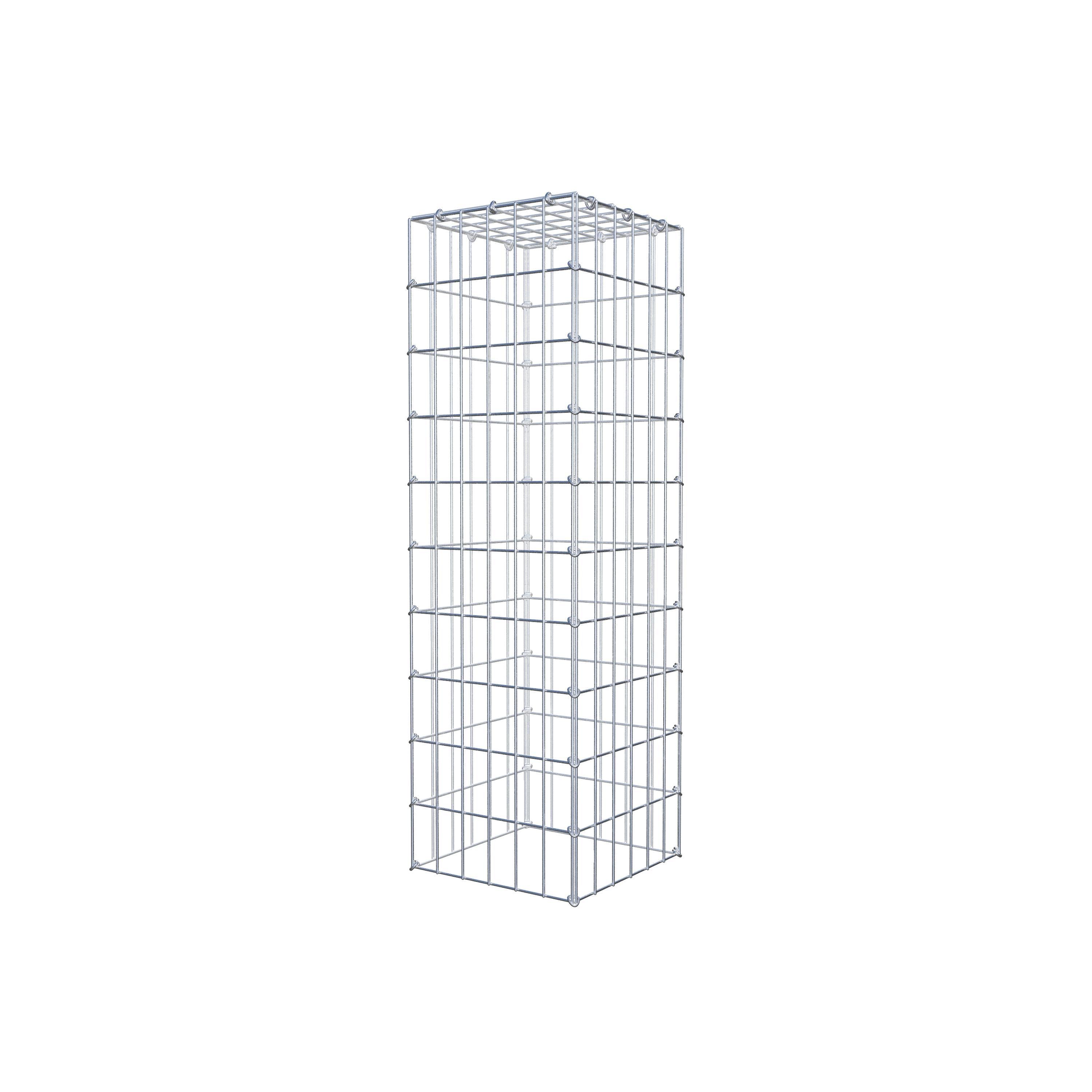 Gabion monté type 3 100 cm x 30 cm x 30 cm (L x H x P), maillage 5 cm x 10 cm, anneau en C