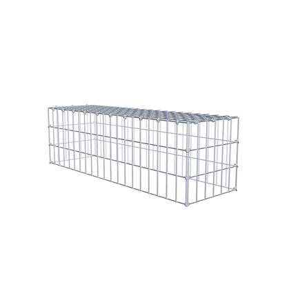 Monteret gabion type 3 100 cm x 30 cm x 30 cm (L x H x D), maskestørrelse 5 cm x 10 cm, C-ring