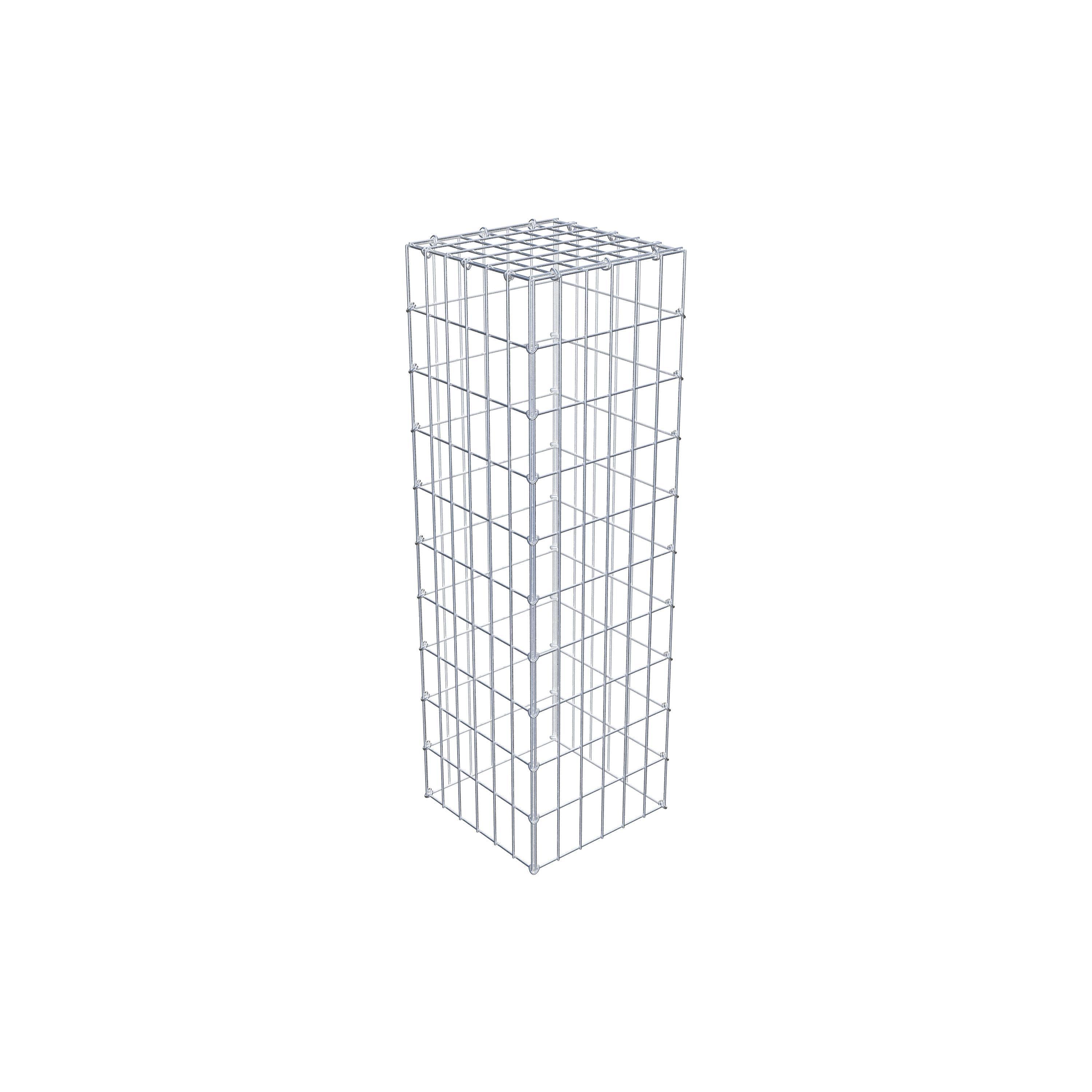 Gabion monté type 3 100 cm x 30 cm x 30 cm (L x H x P), maillage 5 cm x 10 cm, anneau en C