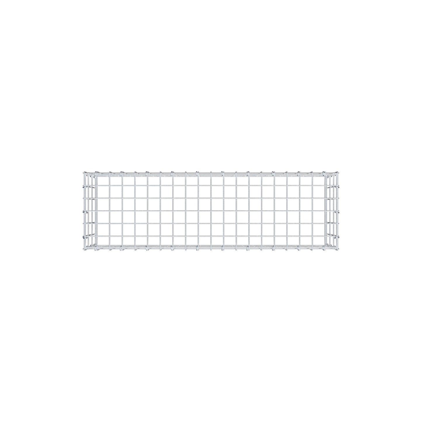 Monteret gabion type 3 100 cm x 30 cm x 30 cm (L x H x D), maskestørrelse 5 cm x 10 cm, C-ring