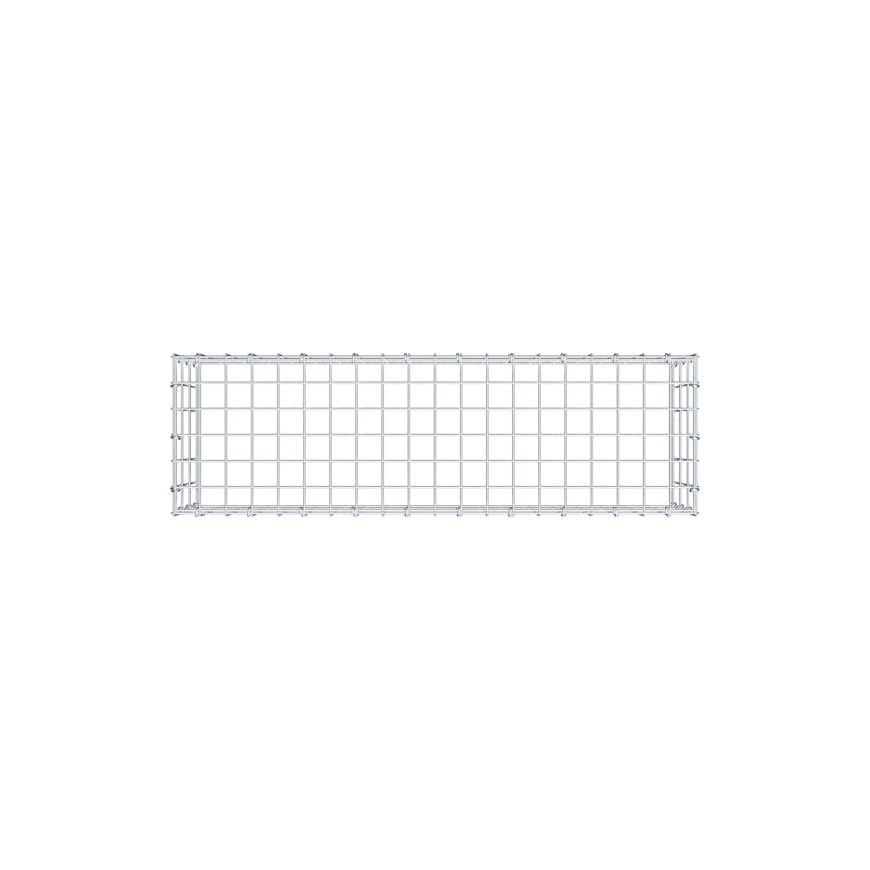 Gabion monté type 3 100 cm x 30 cm x 30 cm (L x H x P), maillage 5 cm x 10 cm, anneau en C