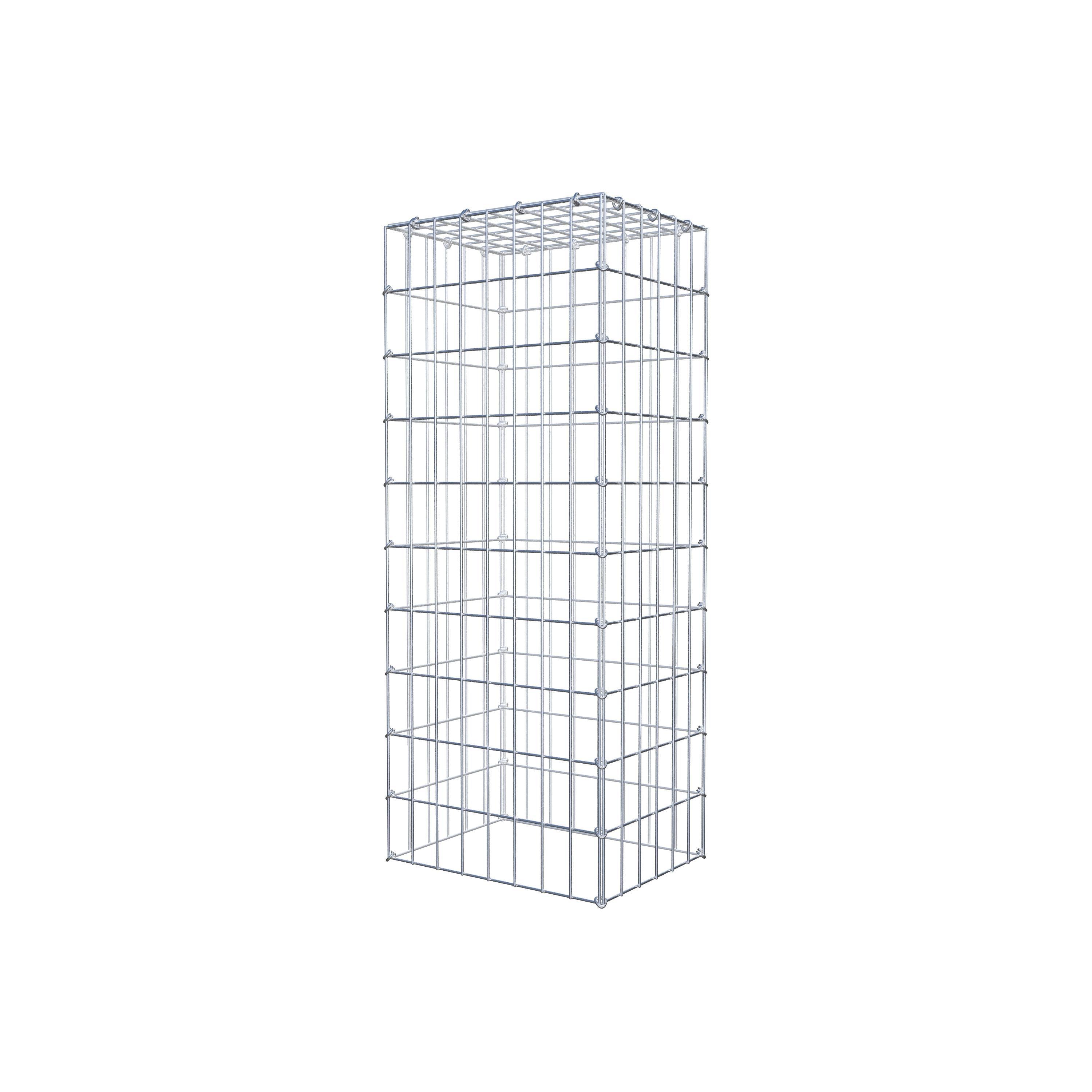 Gabion monté type 3 100 cm x 30 cm x 40 cm (L x H x P), maillage 5 cm x 10 cm, anneau en C