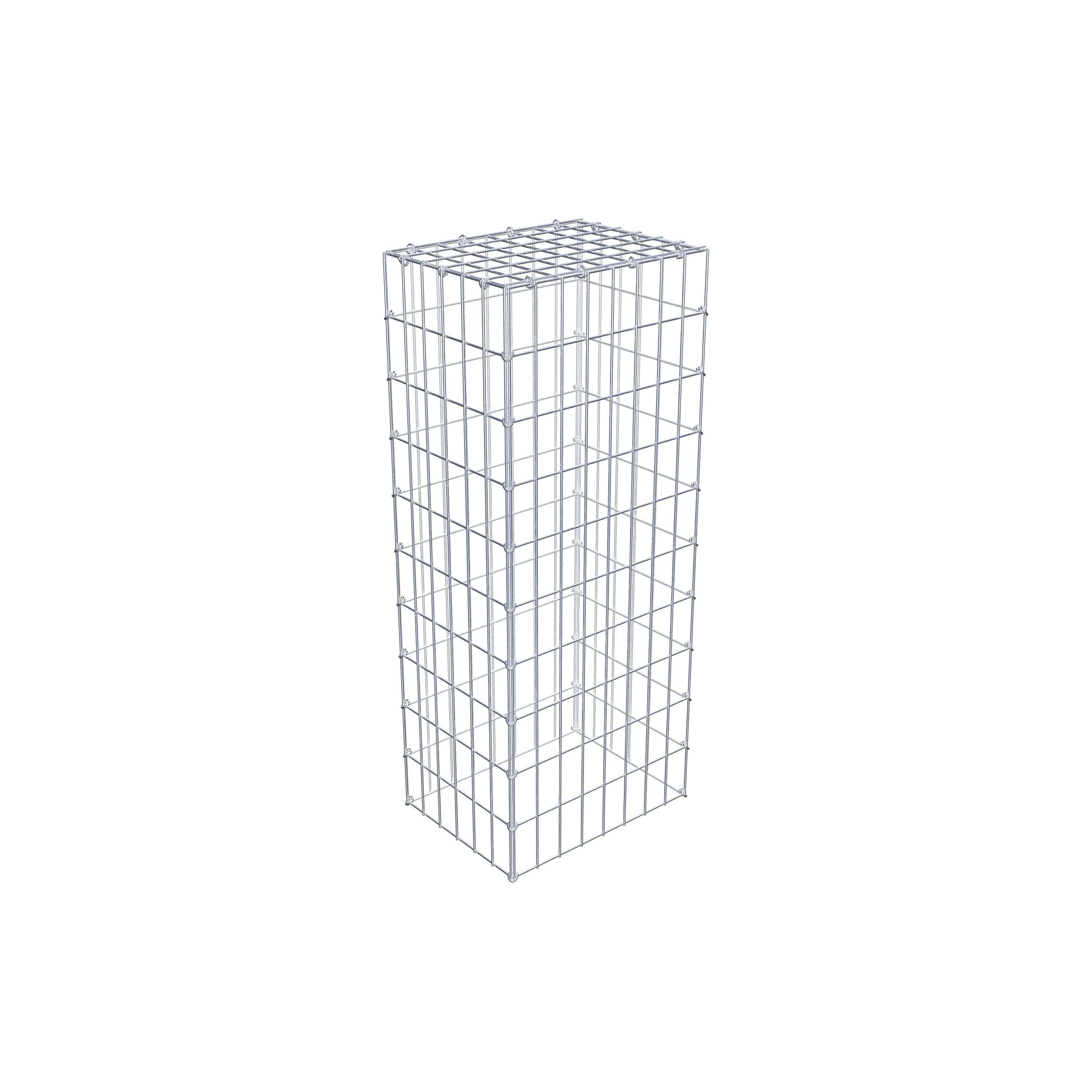 Gabion monté type 3 100 cm x 30 cm x 40 cm (L x H x P), maillage 5 cm x 10 cm, anneau en C