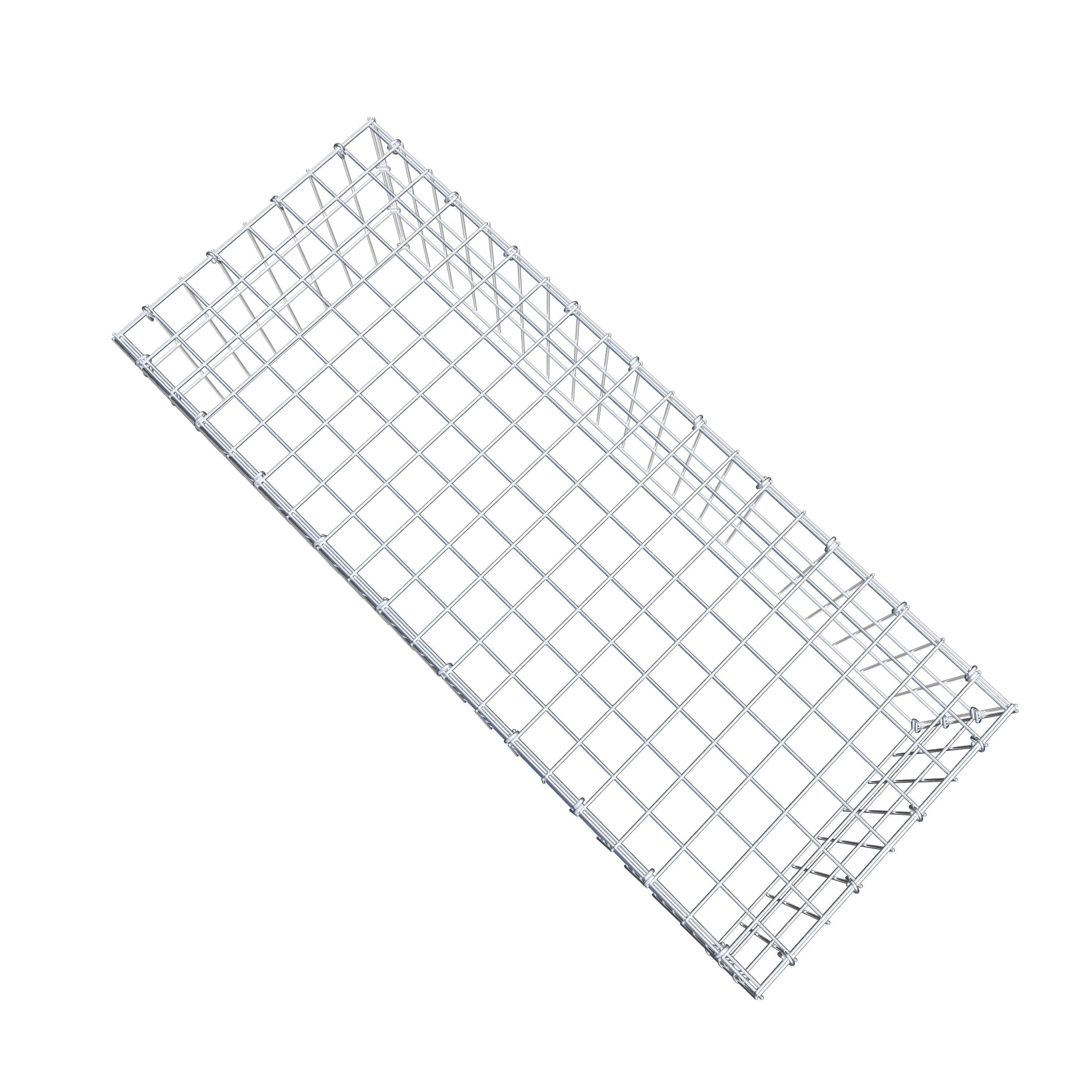 Gabion monté type 3 100 cm x 30 cm x 40 cm (L x H x P), maillage 5 cm x 10 cm, anneau en C